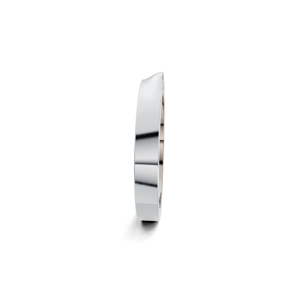 Niessing Refugium Trauring (N351536-3mm-gloss-fg-pt) aus Platin mit Diamant