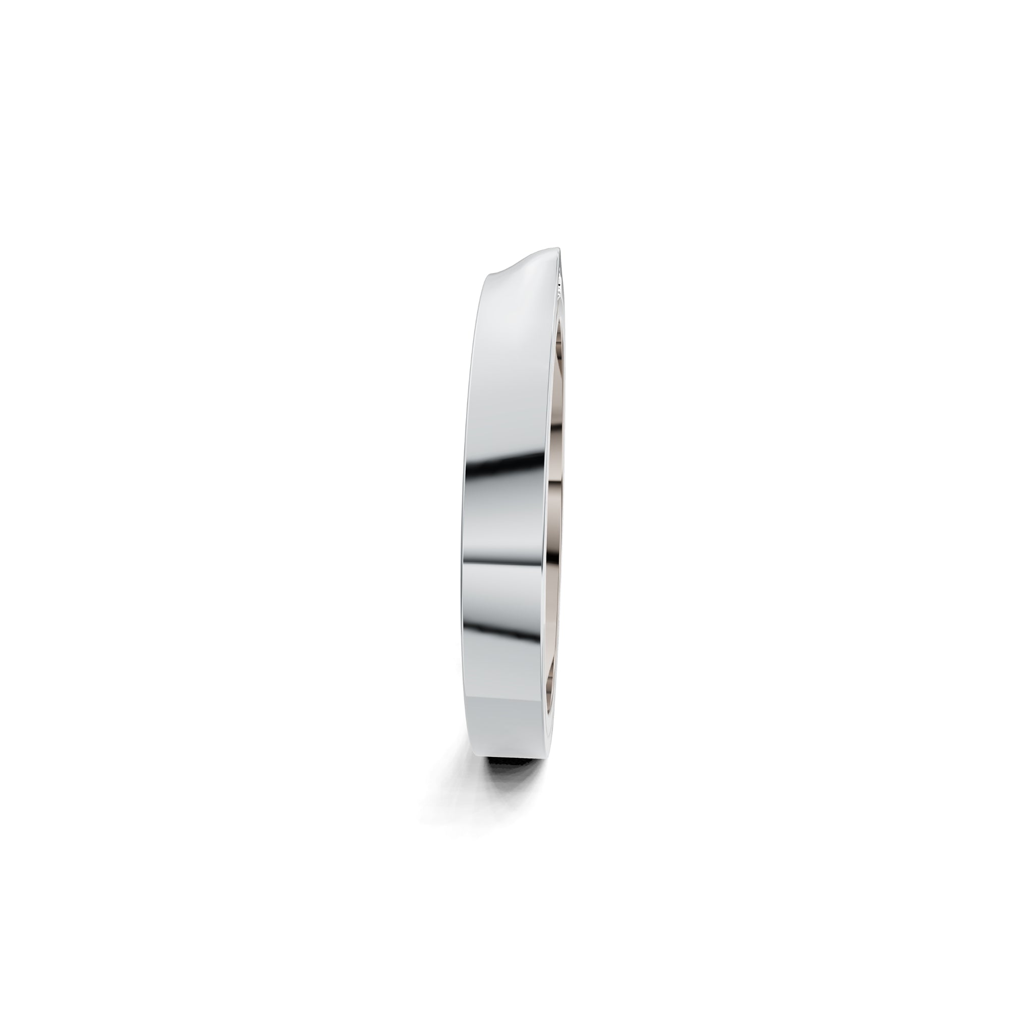 Niessing Refugium Trauring (N351536-3mm-gloss-fg-pt) aus Platin mit Diamant