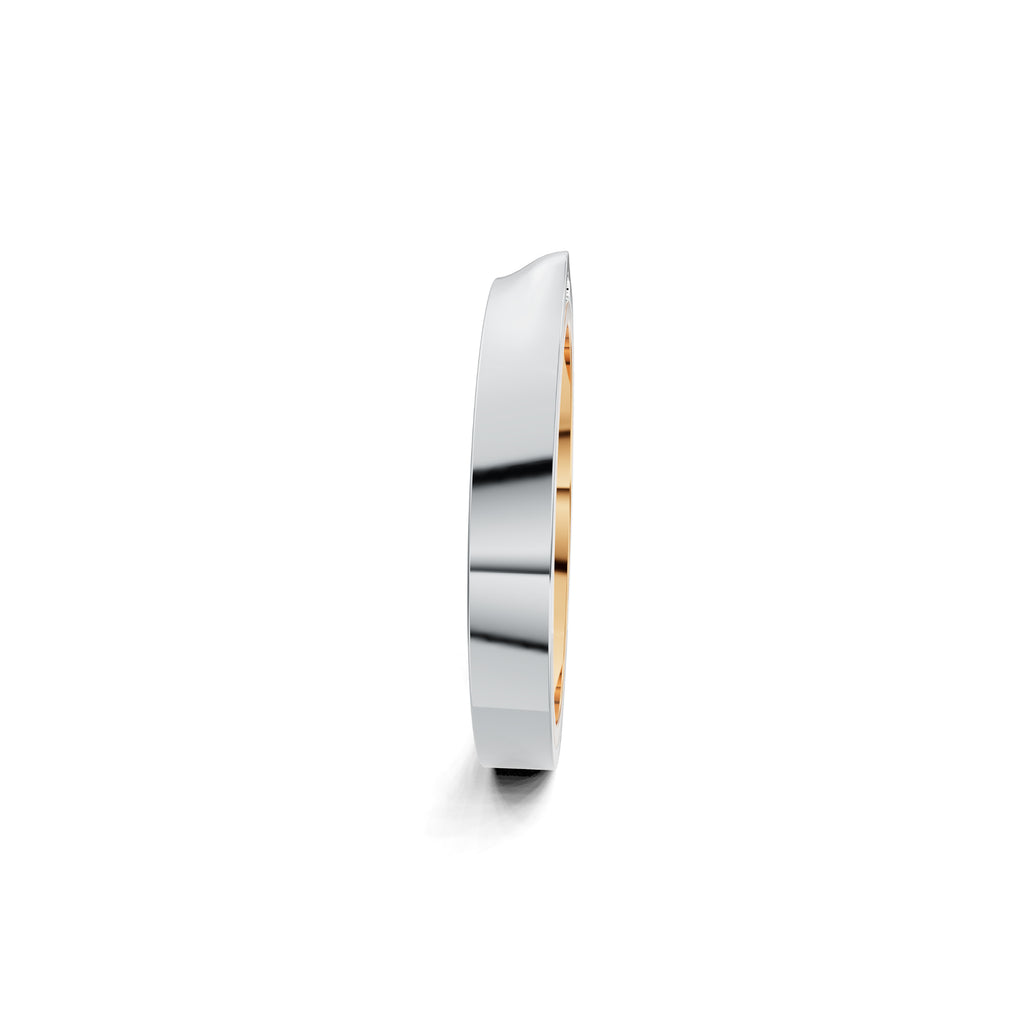 Niessing Refugium Trauring (N351536-3mm-gloss-fr-pt) aus Platin mit Diamant