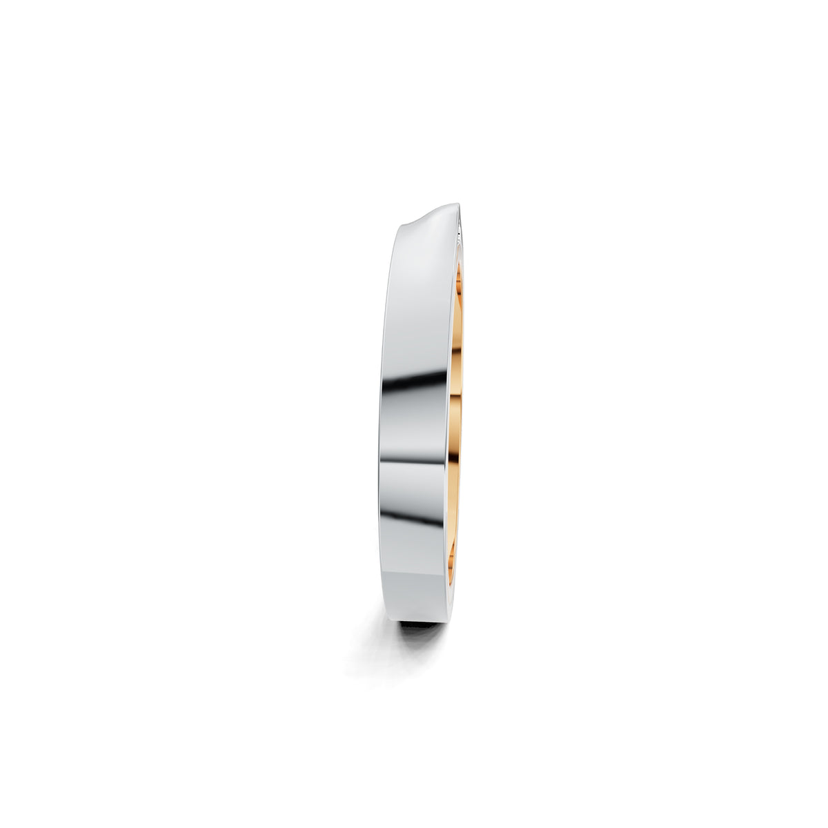 Niessing Refugium Trauring (N351536-3mm-gloss-fr-pt) aus Platin mit Diamant