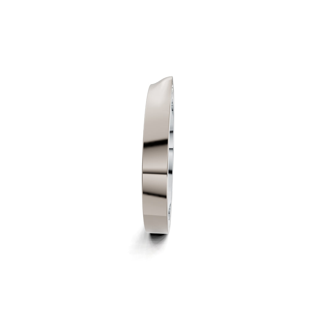 Niessing Refugium Trauring (N351536-3mm-gloss-pt-fg) aus Platin mit Diamant