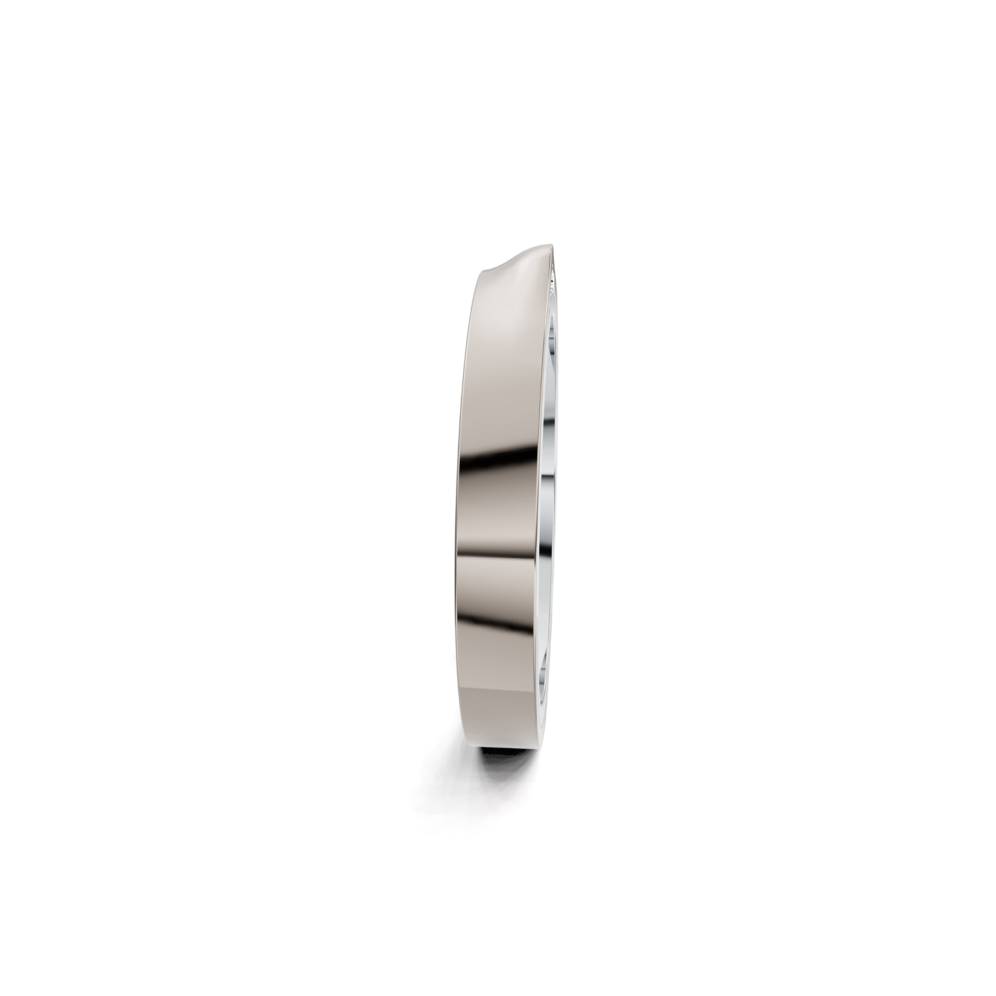 Niessing Refugium Trauring (N351536-3mm-gloss-pt-fg) aus Platin mit Diamant