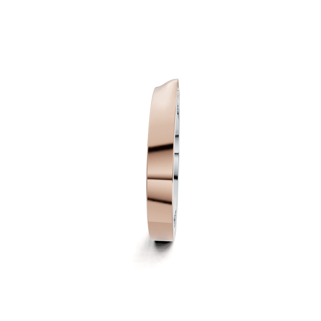 Niessing Refugium Trauring (N351536-3mm-gloss-pt-rw) aus Platin mit Diamant