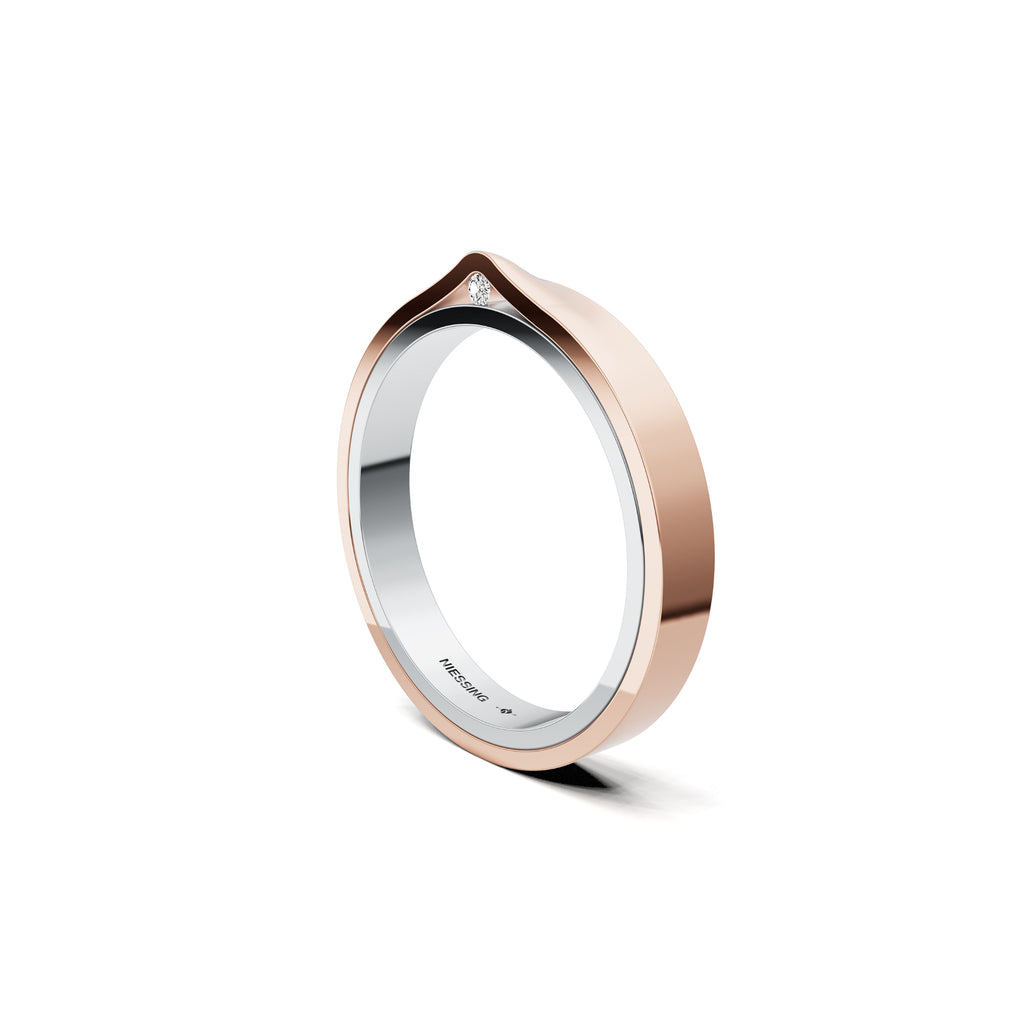 Niessing Refugium Trauring (N351536-3mm-gloss-pt-sug) aus Platin mit Diamant