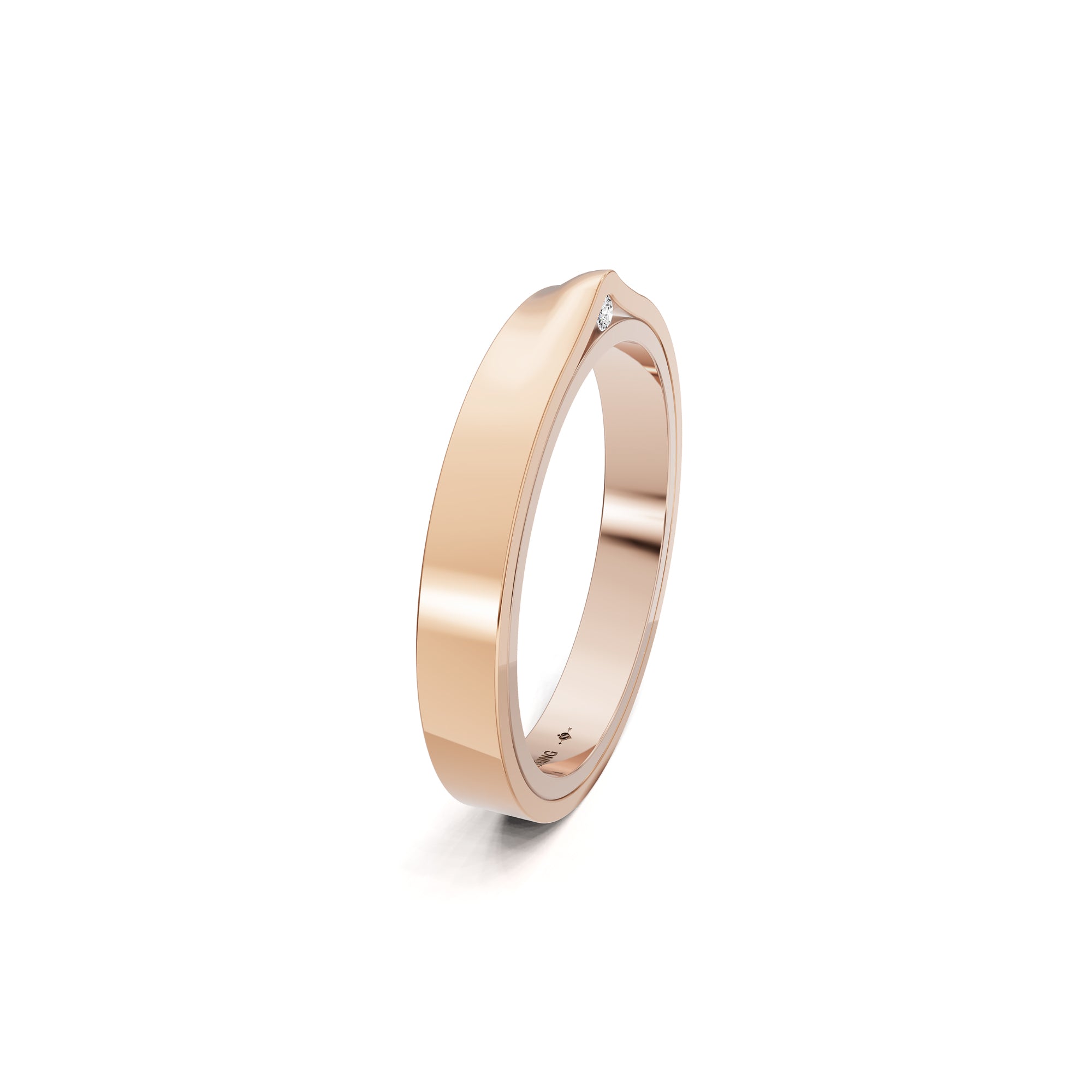 Niessing Refugium Trauring (N351536-3mm-gloss-rw-cr) mit Diamant