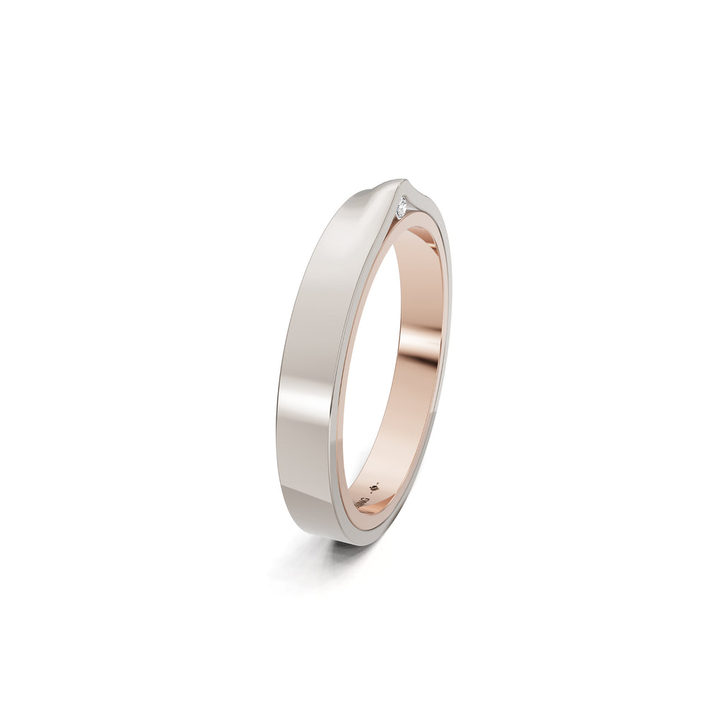 Niessing Refugium Trauring (N351536-3mm-gloss-rw-fg) mit Diamant