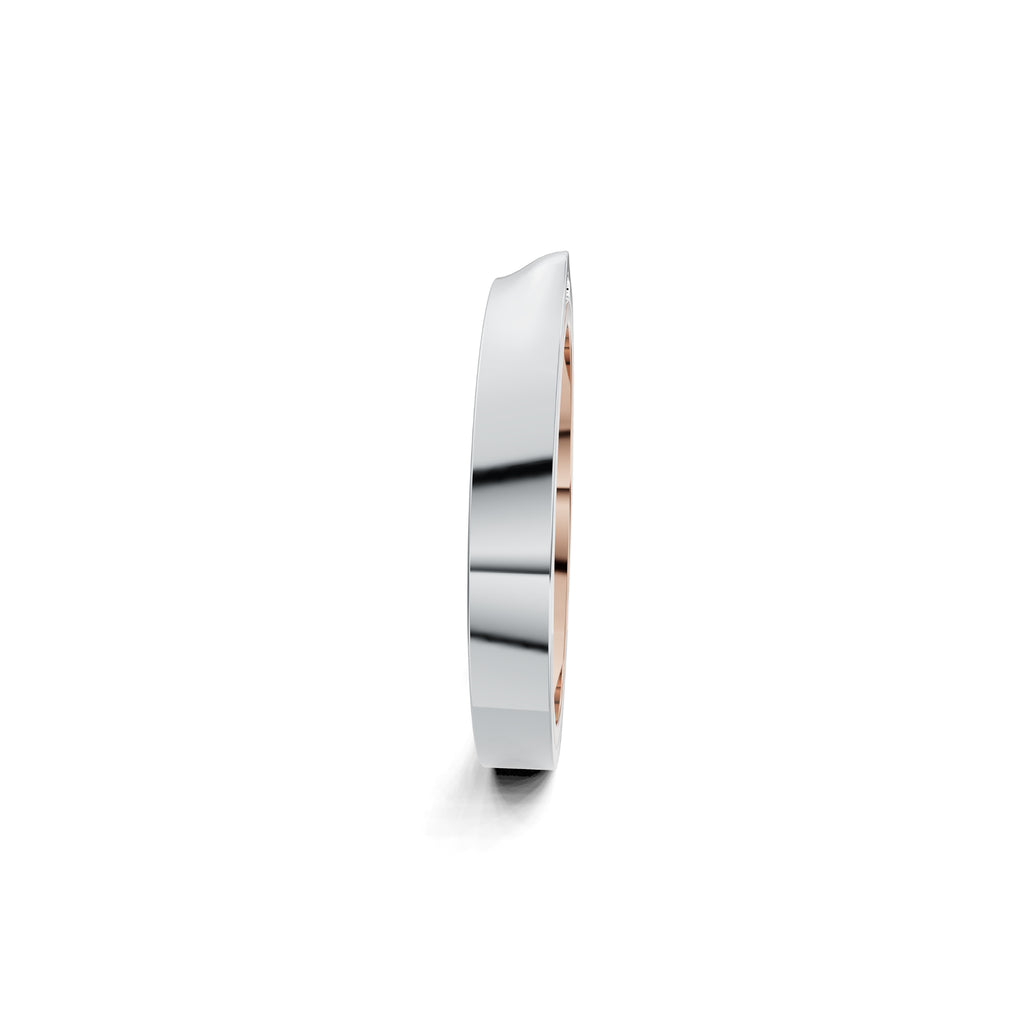 Niessing Refugium Trauring (N351536-3mm-gloss-rw-pt) aus Platin mit Diamant