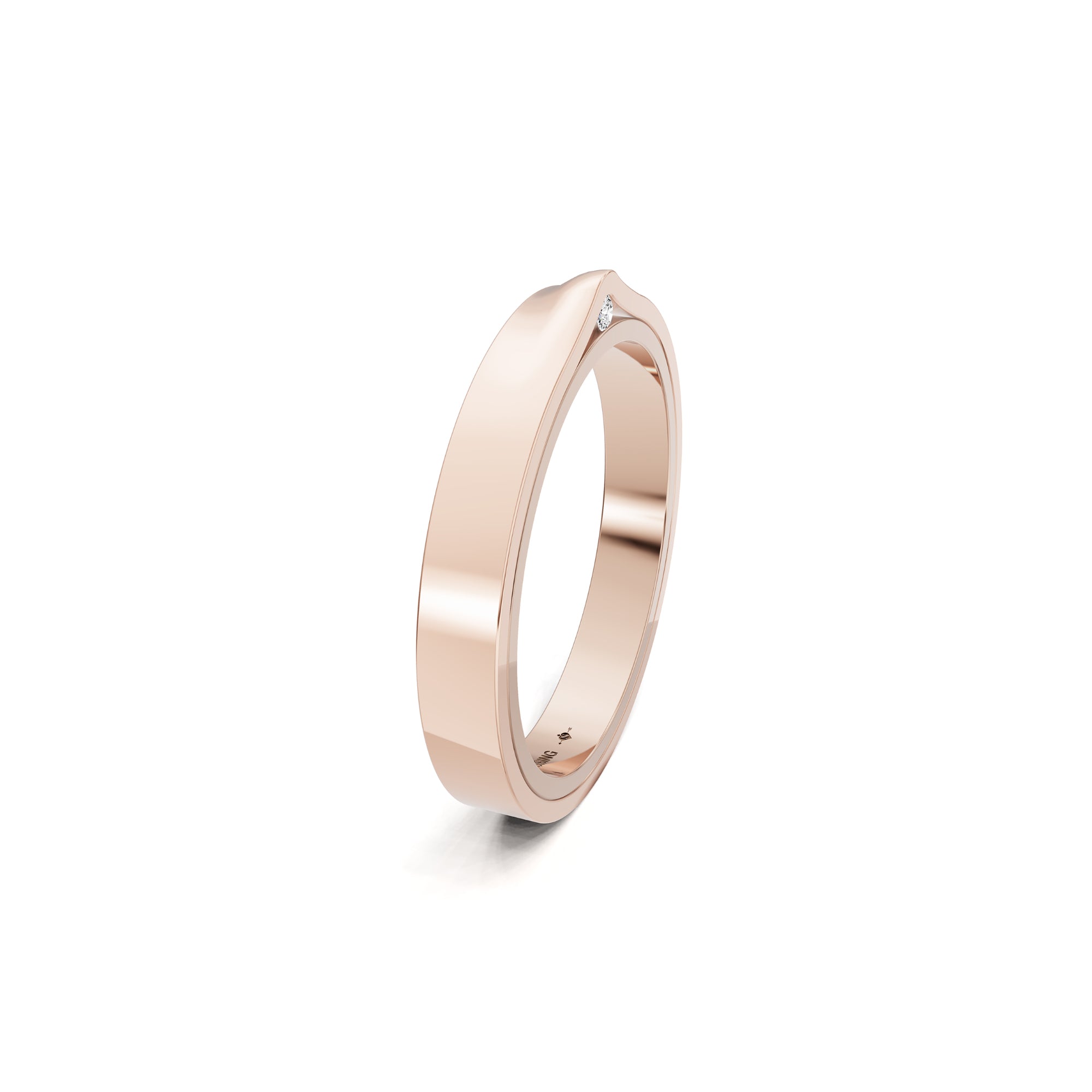 Niessing Refugium Trauring (N351536-3mm-gloss-rw-sug) mit Diamant