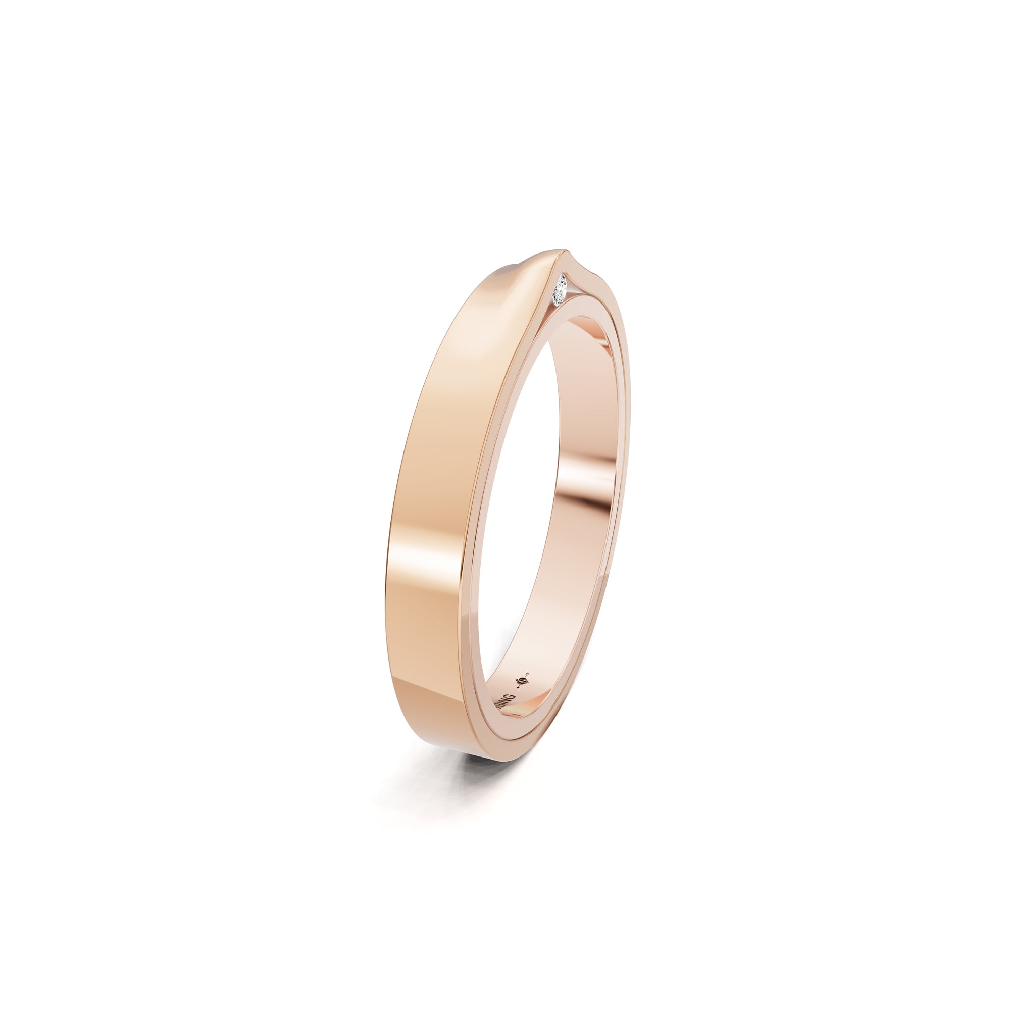 Niessing Refugium Trauring (N351536-3mm-gloss-sug-cr) mit Diamant