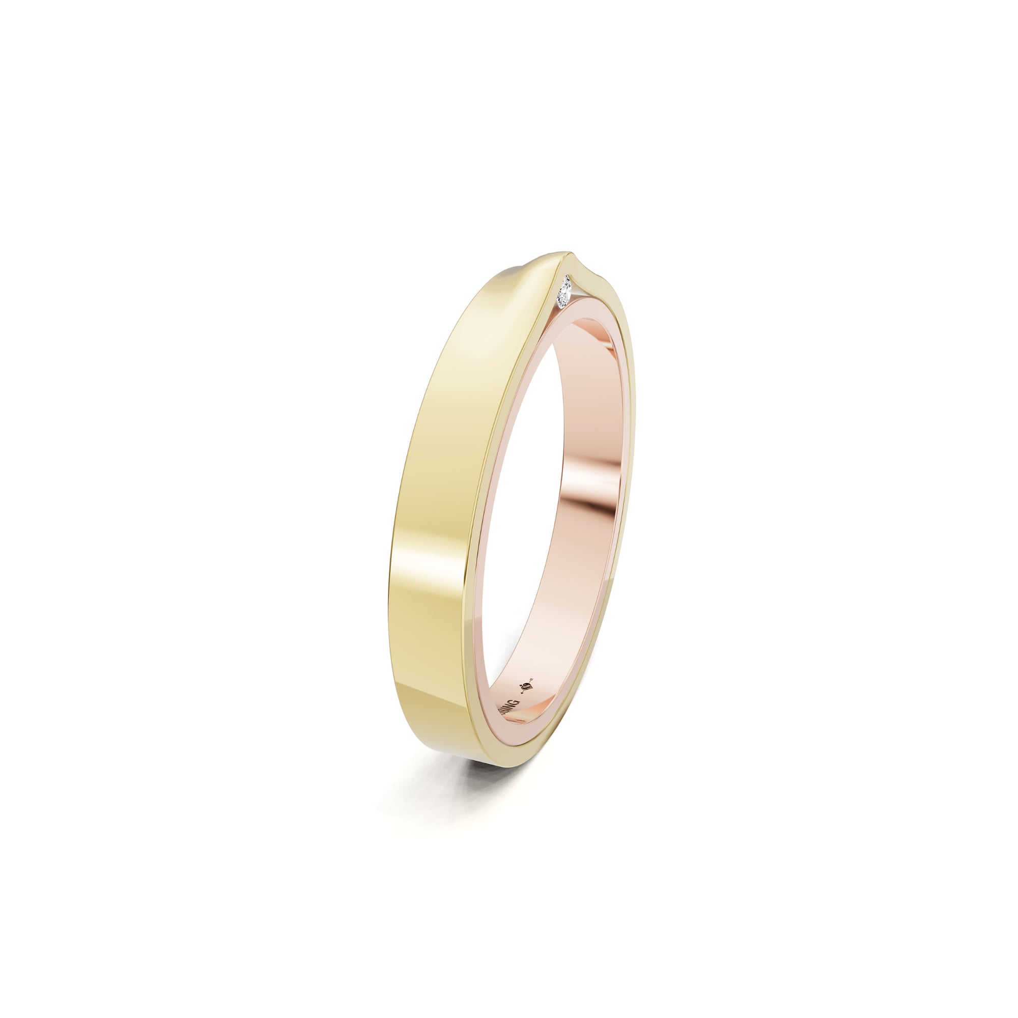 Niessing Refugium Trauring (N351536-3mm-gloss-sug-cy) mit Diamant