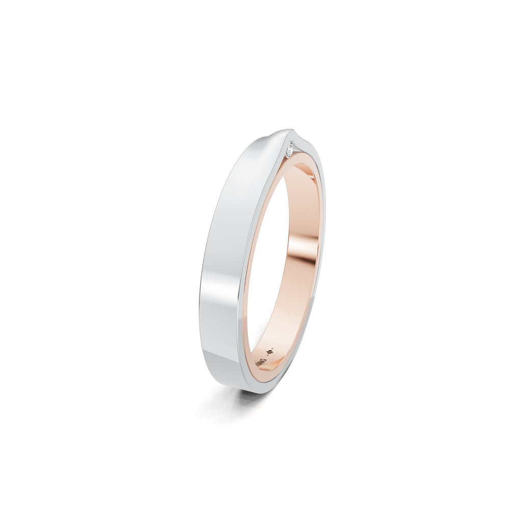 Niessing Refugium Trauring (N351536-3mm-gloss-sug-pt) aus Platin mit Diamant