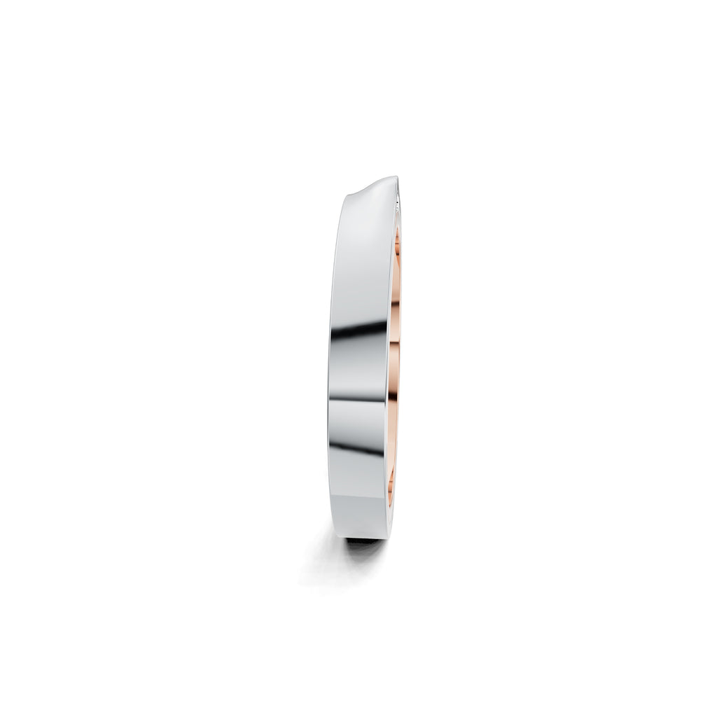 Niessing Refugium Trauring (N351536-3mm-gloss-sug-pt) aus Platin mit Diamant