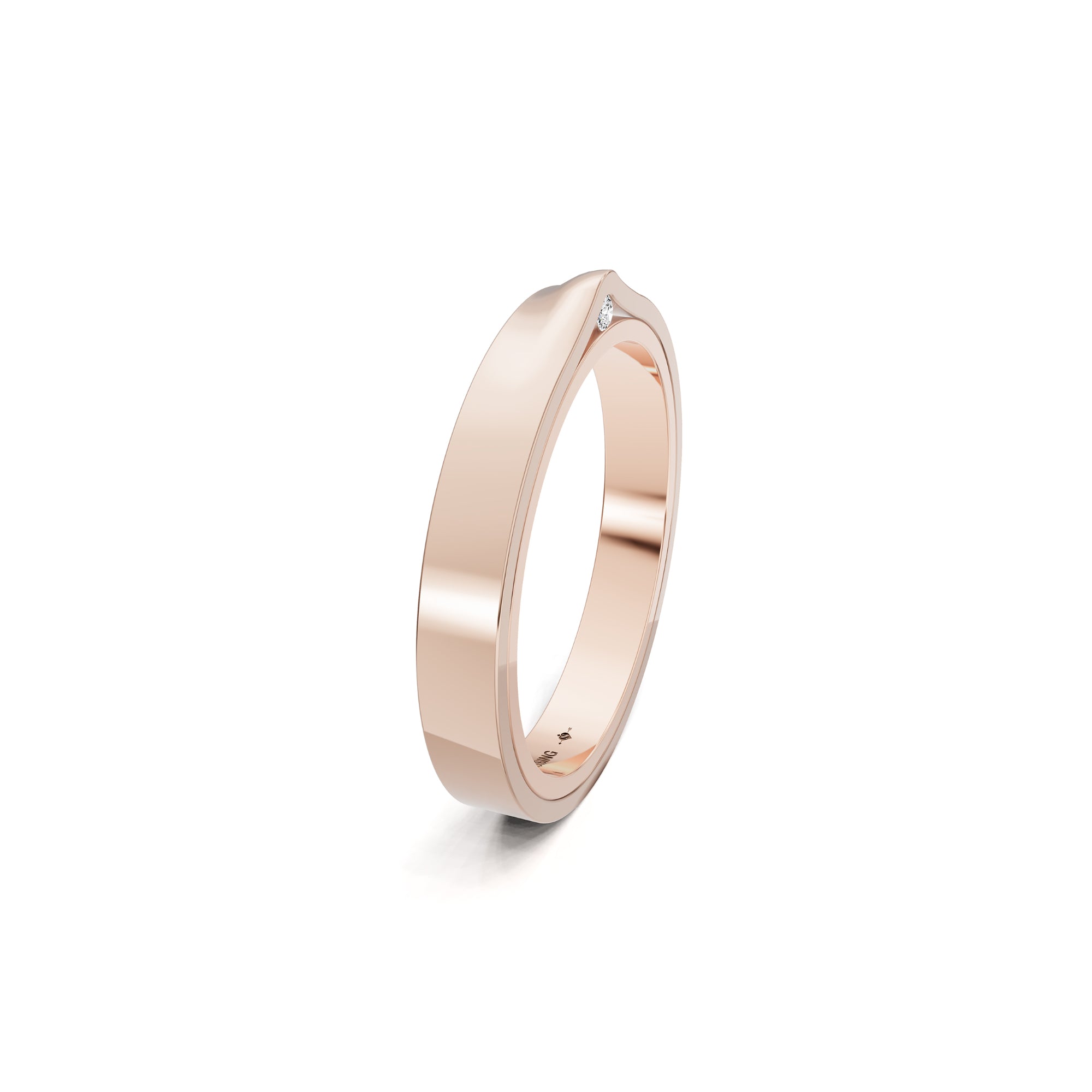 Niessing Refugium Trauring (N351536-3mm-gloss-sug-rw) mit Diamant