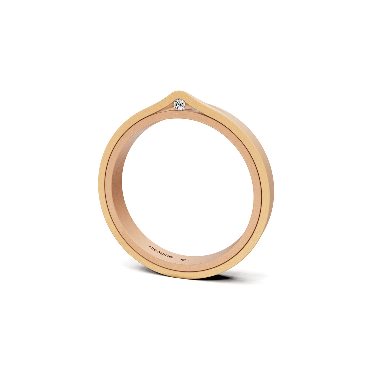 Niessing Refugium Trauring (N351536-3mm-nature-cr-fr) mit Diamant