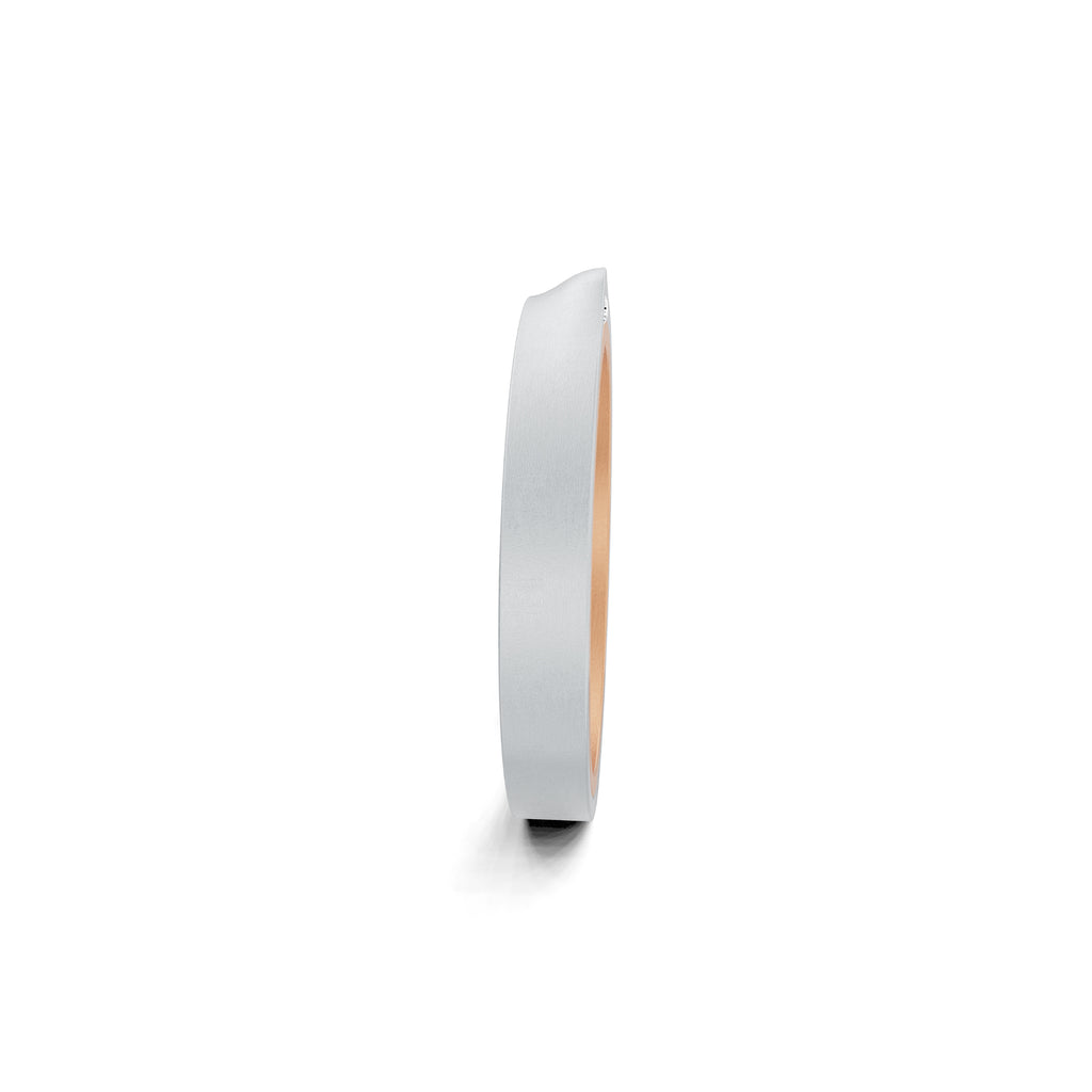 Niessing Refugium Trauring (N351536-3mm-nature-cr-pt) aus Platin mit Diamant