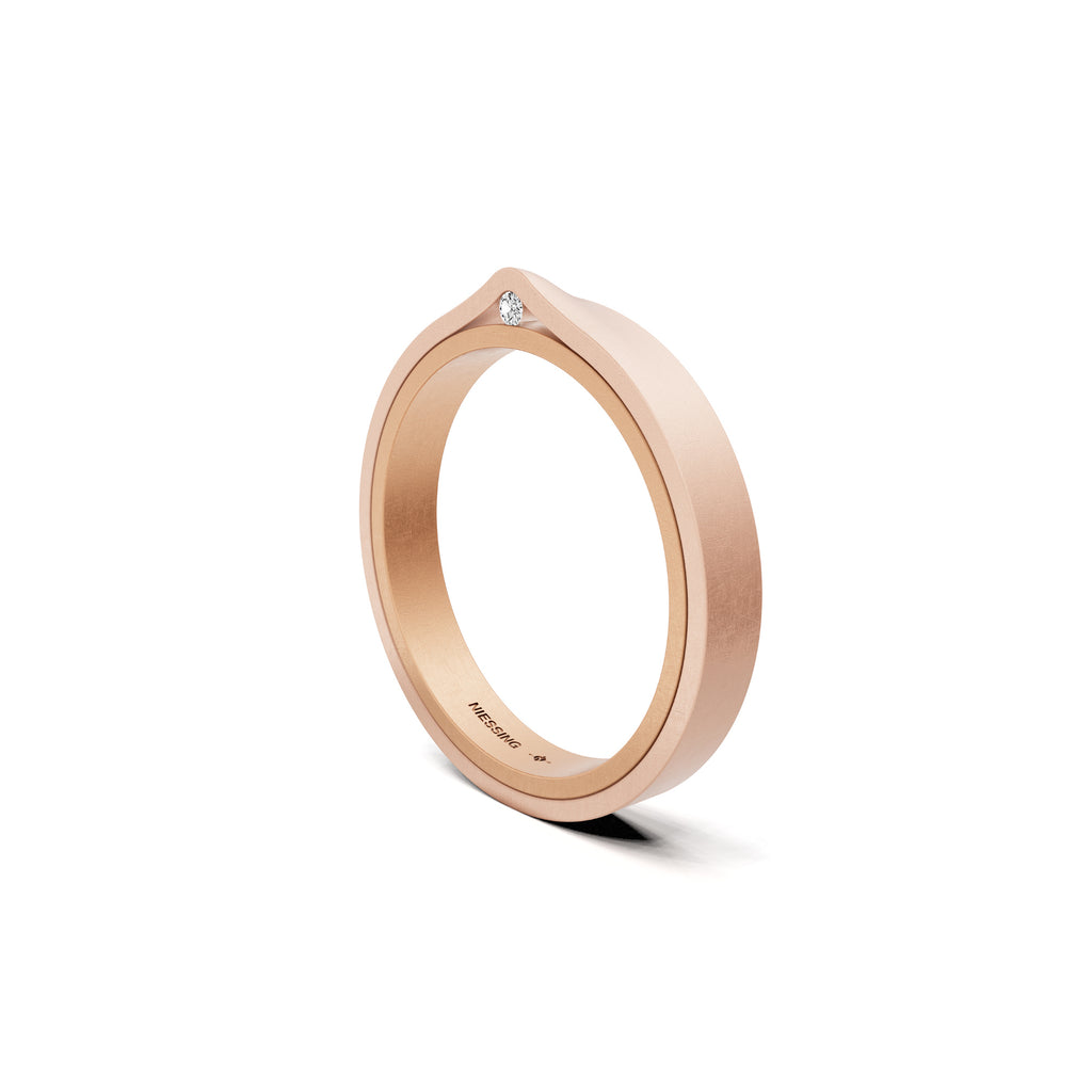 Niessing Refugium Trauring (N351536-3mm-nature-cr-sug) mit Diamant