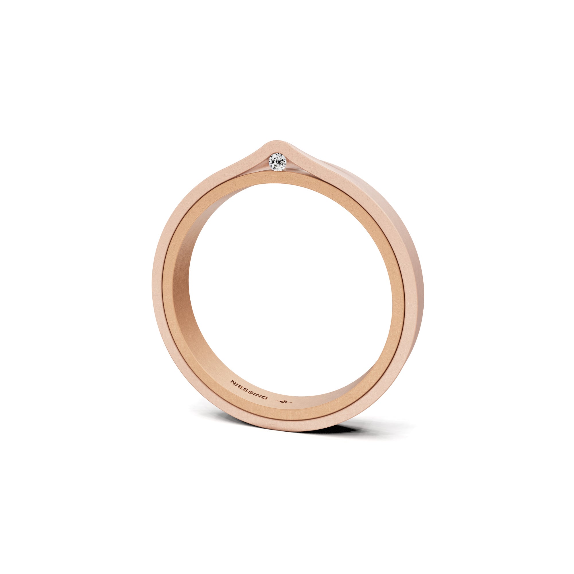 Niessing Refugium Trauring (N351536-3mm-nature-cr-sug) mit Diamant