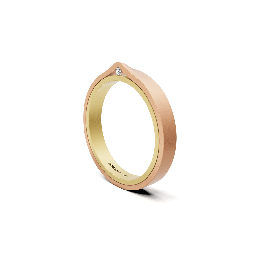 Niessing Refugium Trauring (N351536-3mm-nature-cy-cr) mit Diamant