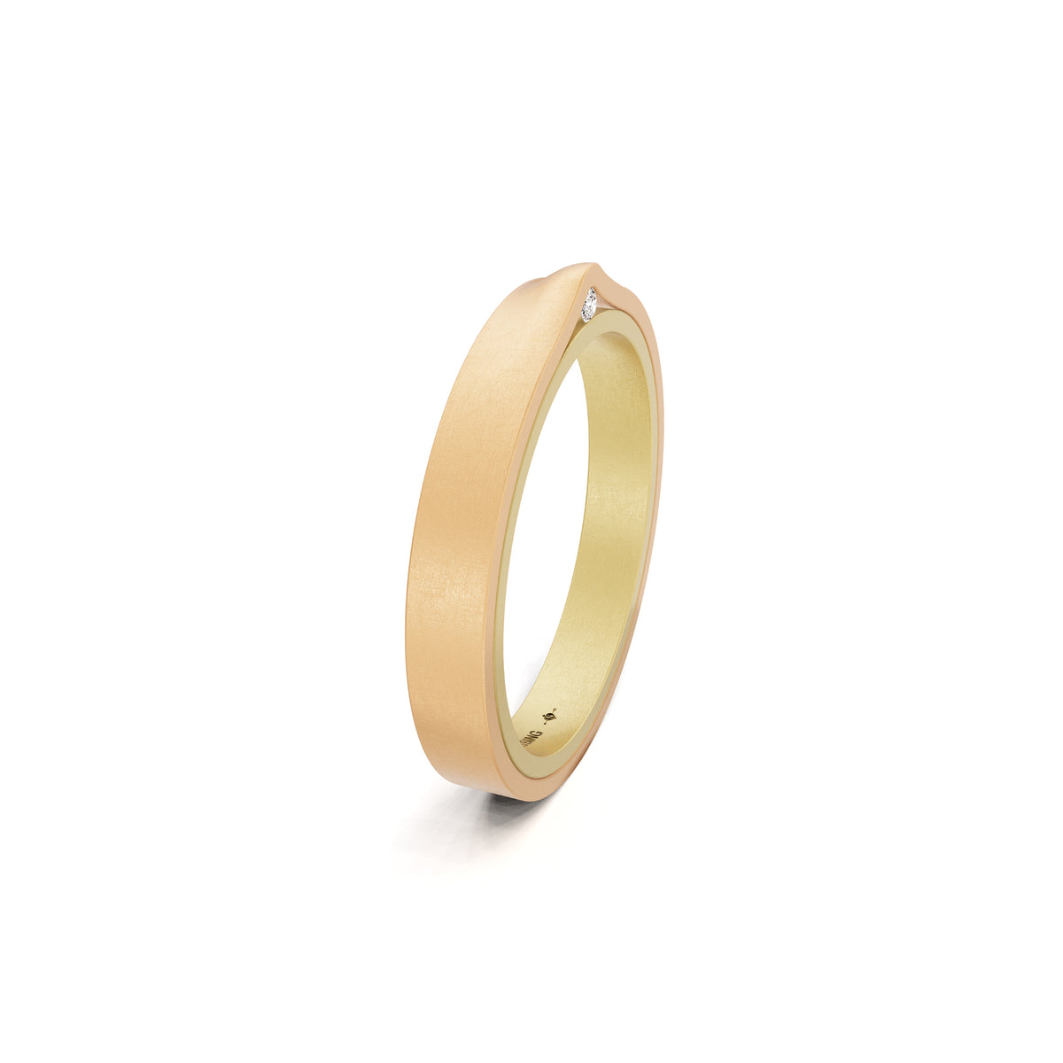 Niessing Refugium Trauring (N351536-3mm-nature-cy-fr) mit Diamant