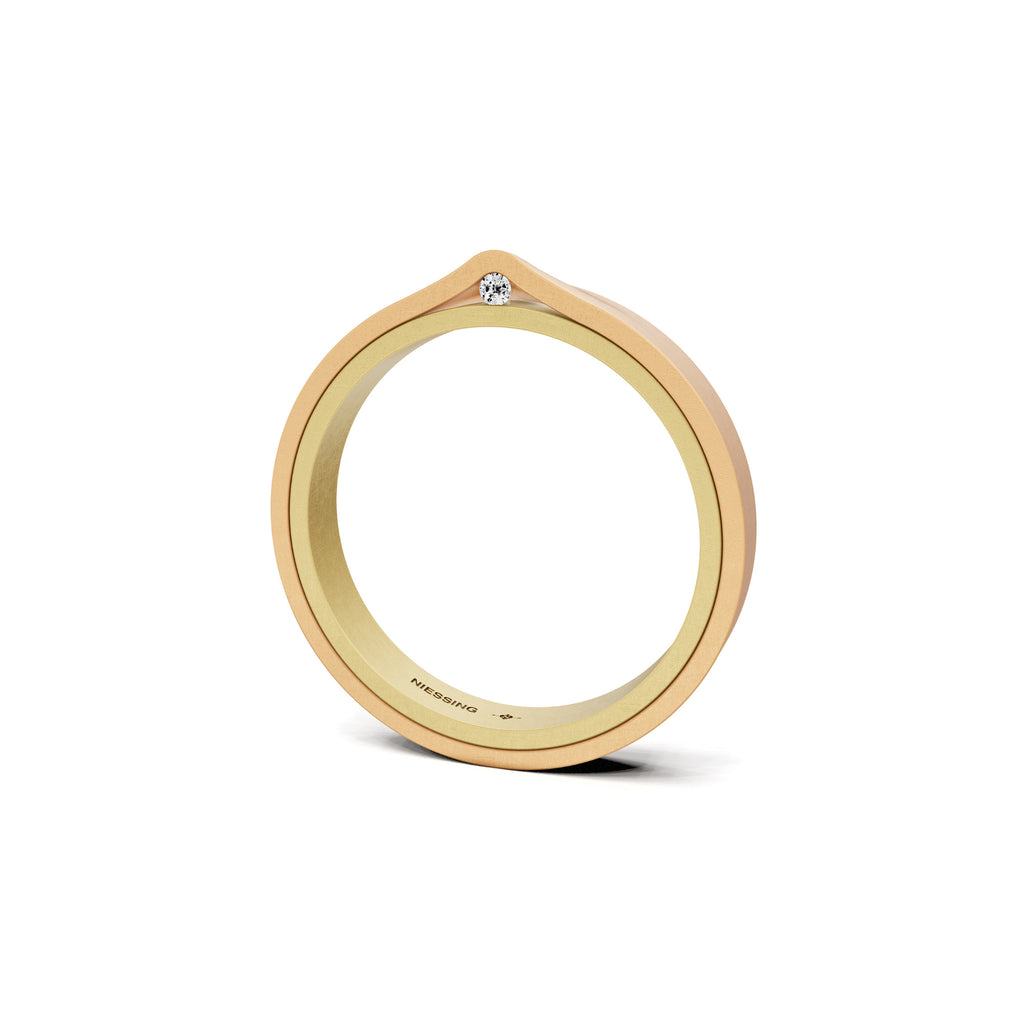 Niessing Refugium Trauring (N351536-3mm-nature-cy-fr) mit Diamant
