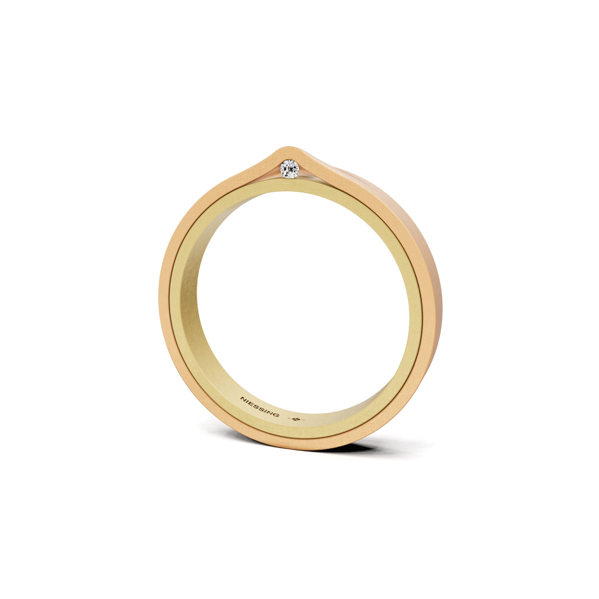 Niessing Refugium Trauring (N351536-3mm-nature-cy-fr) mit Diamant