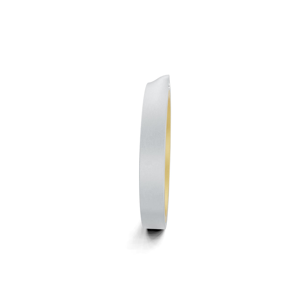 Niessing Refugium Trauring (N351536-3mm-nature-cy-pt) aus Platin mit Diamant