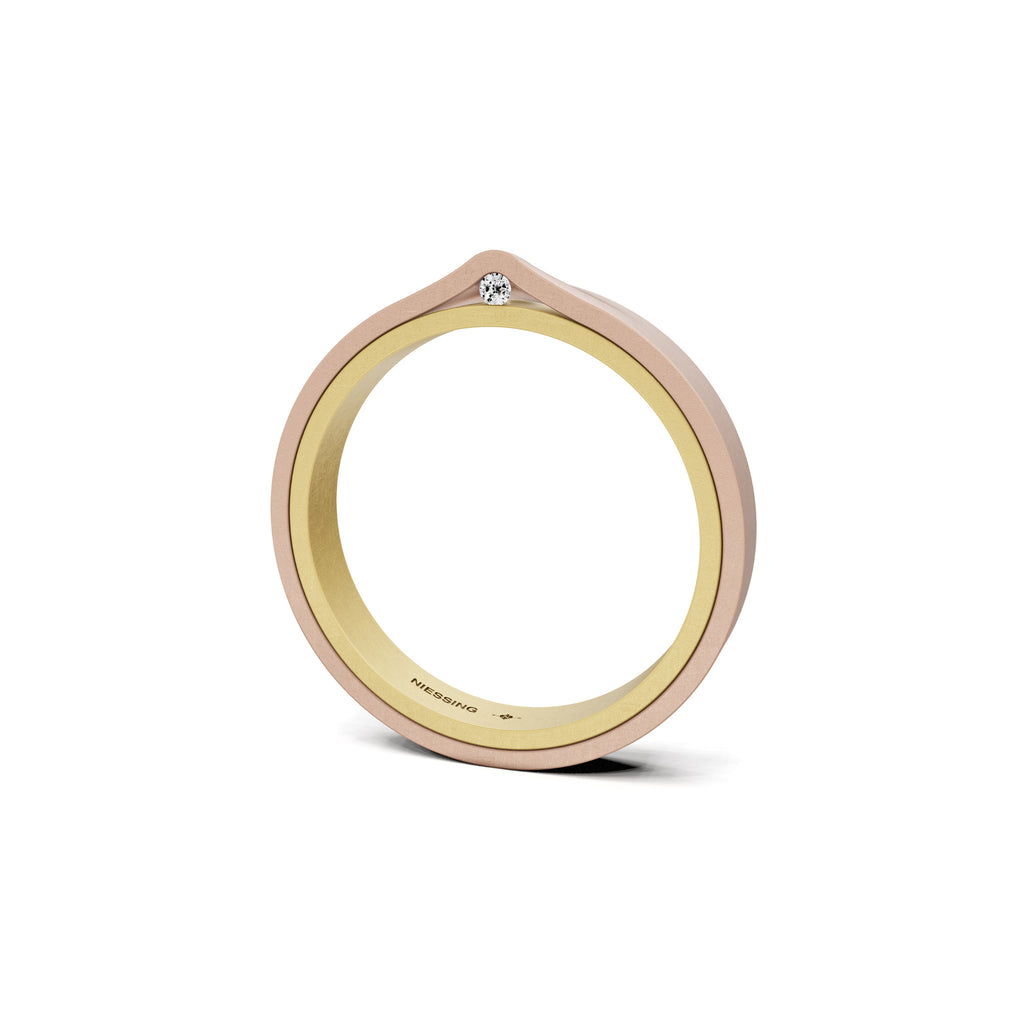 Niessing Refugium Trauring (N351536-3mm-nature-cy-rw) mit Diamant