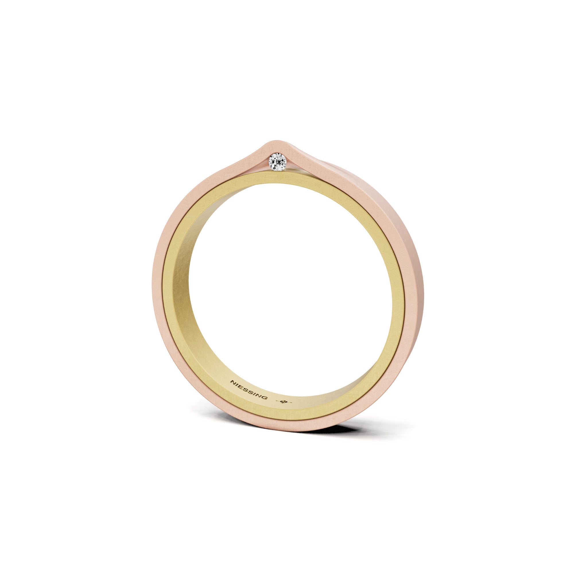 Niessing Refugium Trauring (N351536-3mm-nature-cy-sug) mit Diamant
