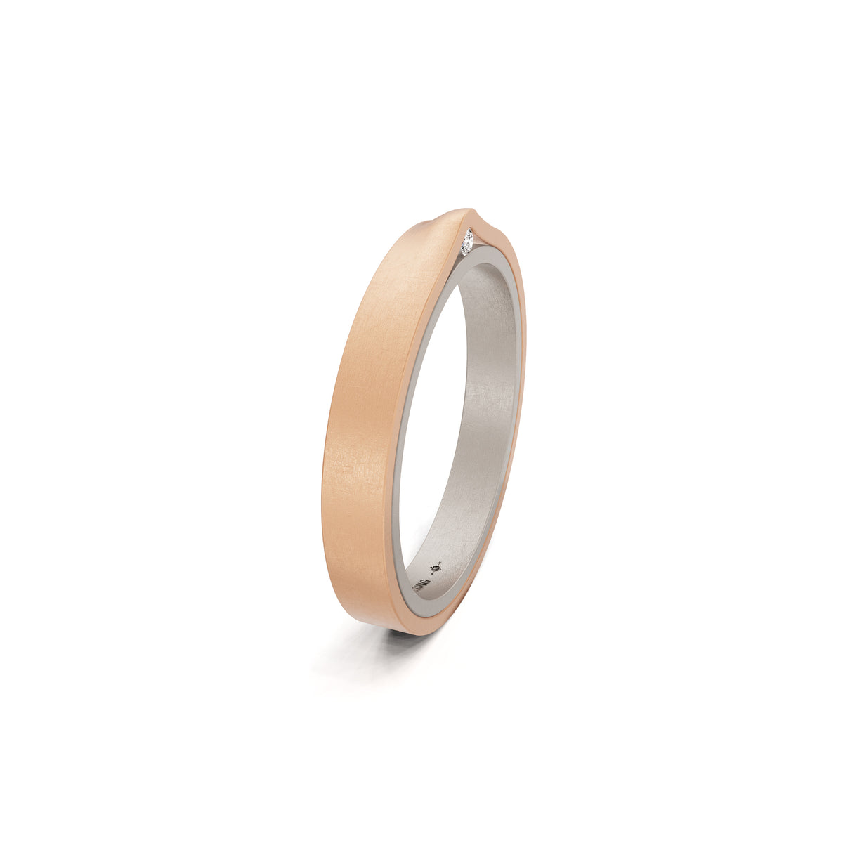 Niessing Refugium Trauring (N351536-3mm-nature-fg-cr) mit Diamant