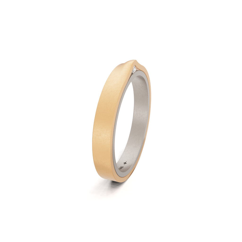 Niessing Refugium Trauring (N351536-3mm-nature-fg-fr) mit Diamant