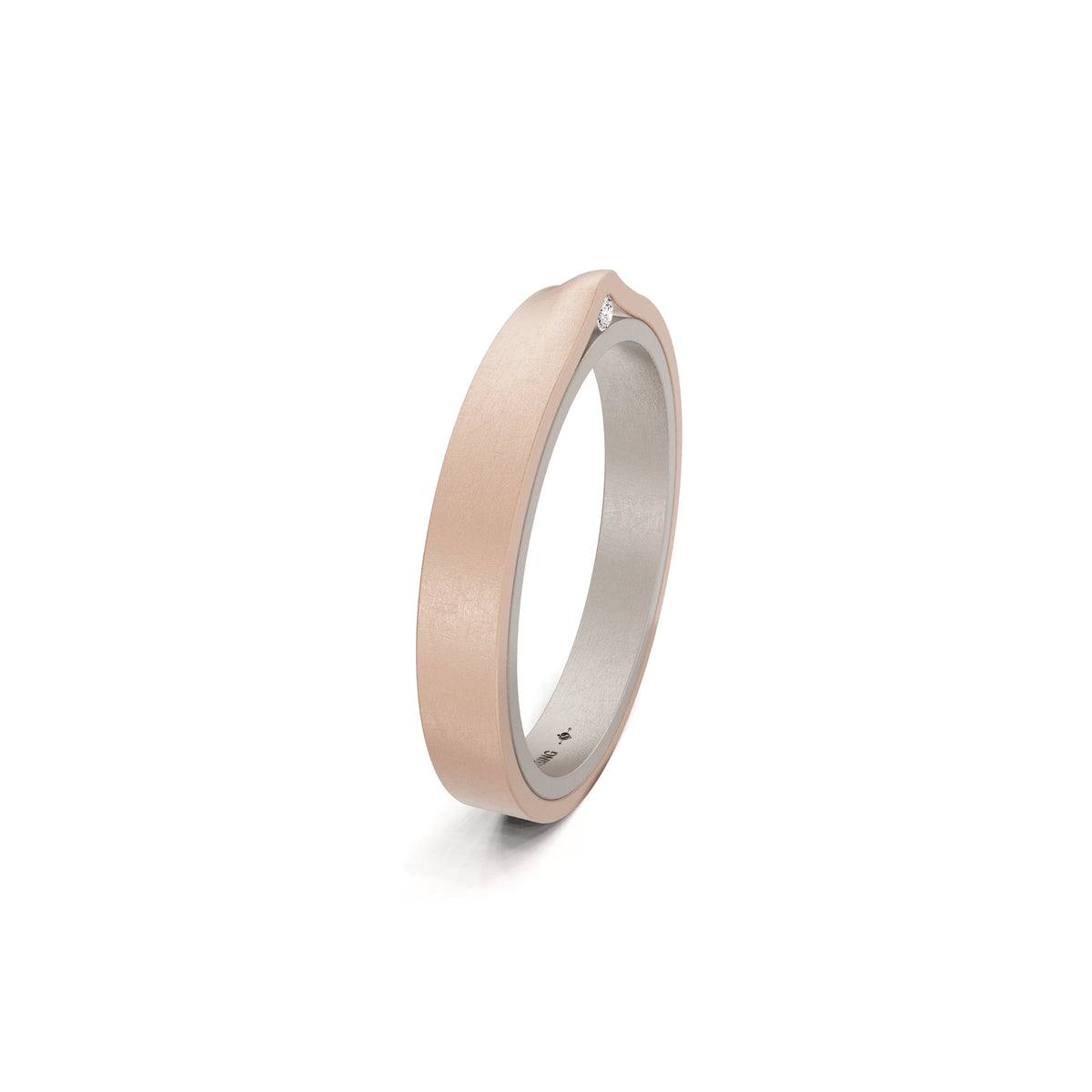 Niessing Refugium Trauring (N351536-3mm-nature-fg-rw) mit Diamant