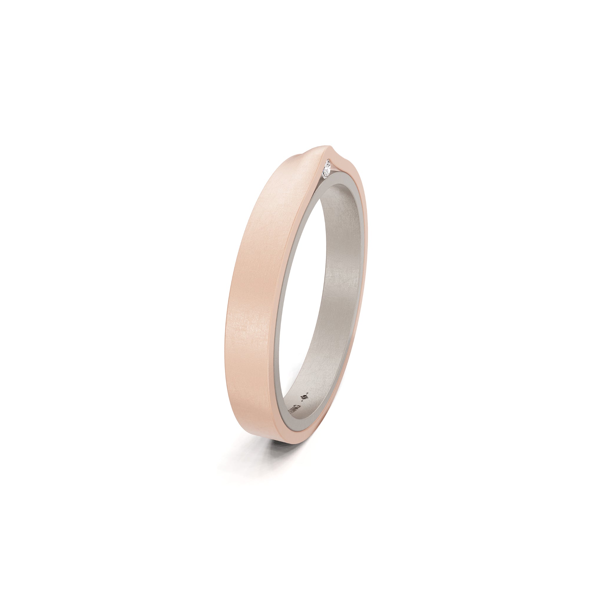 Niessing Refugium Trauring (N351536-3mm-nature-fg-sug) mit Diamant