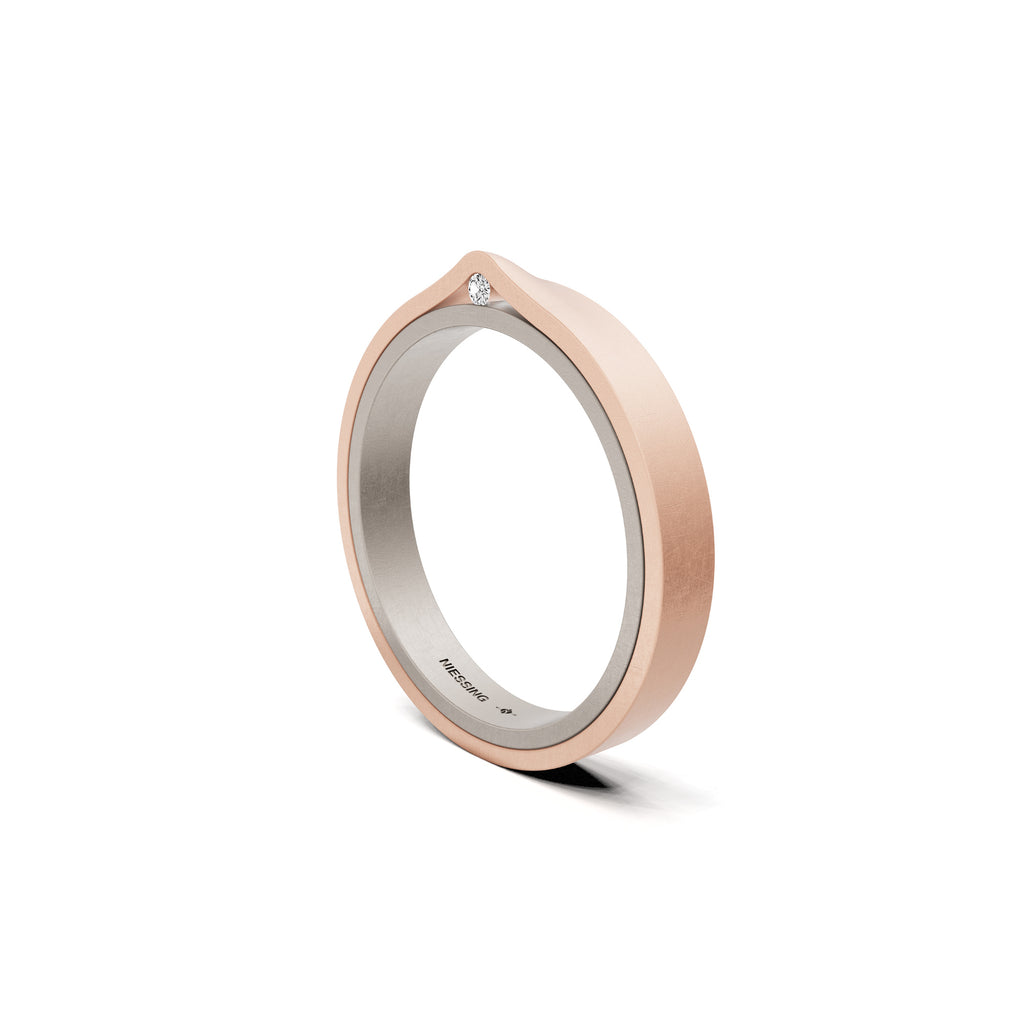 Niessing Refugium Trauring (N351536-3mm-nature-fg-sug) mit Diamant