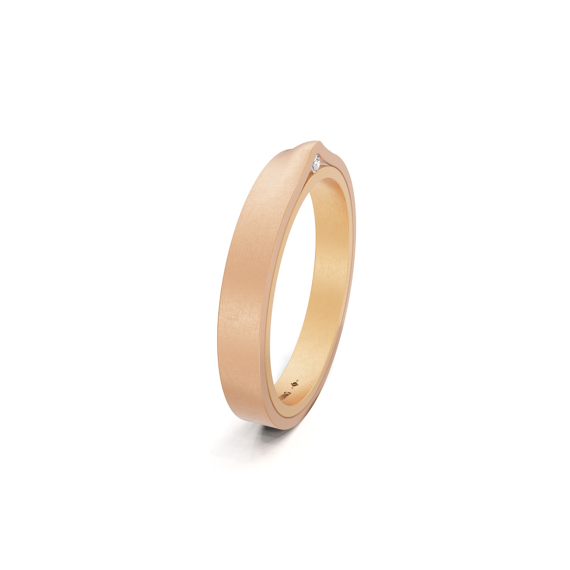 Niessing Refugium Trauring (N351536-3mm-nature-fr-cr) mit Diamant