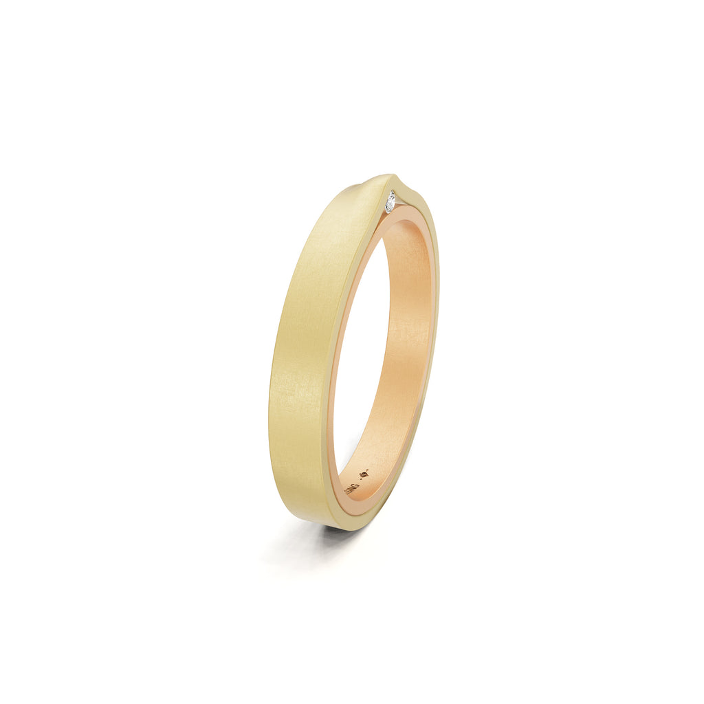 Niessing Refugium Trauring (N351536-3mm-nature-fr-cy) mit Diamant