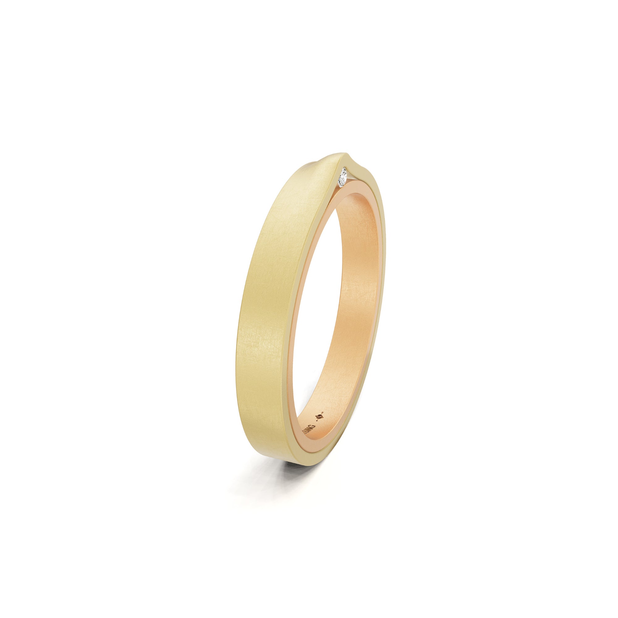 Niessing Refugium Trauring (N351536-3mm-nature-fr-cy) mit Diamant