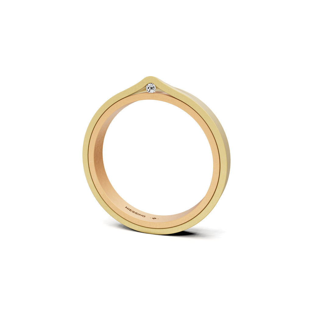 Niessing Refugium Trauring (N351536-3mm-nature-fr-cy) mit Diamant