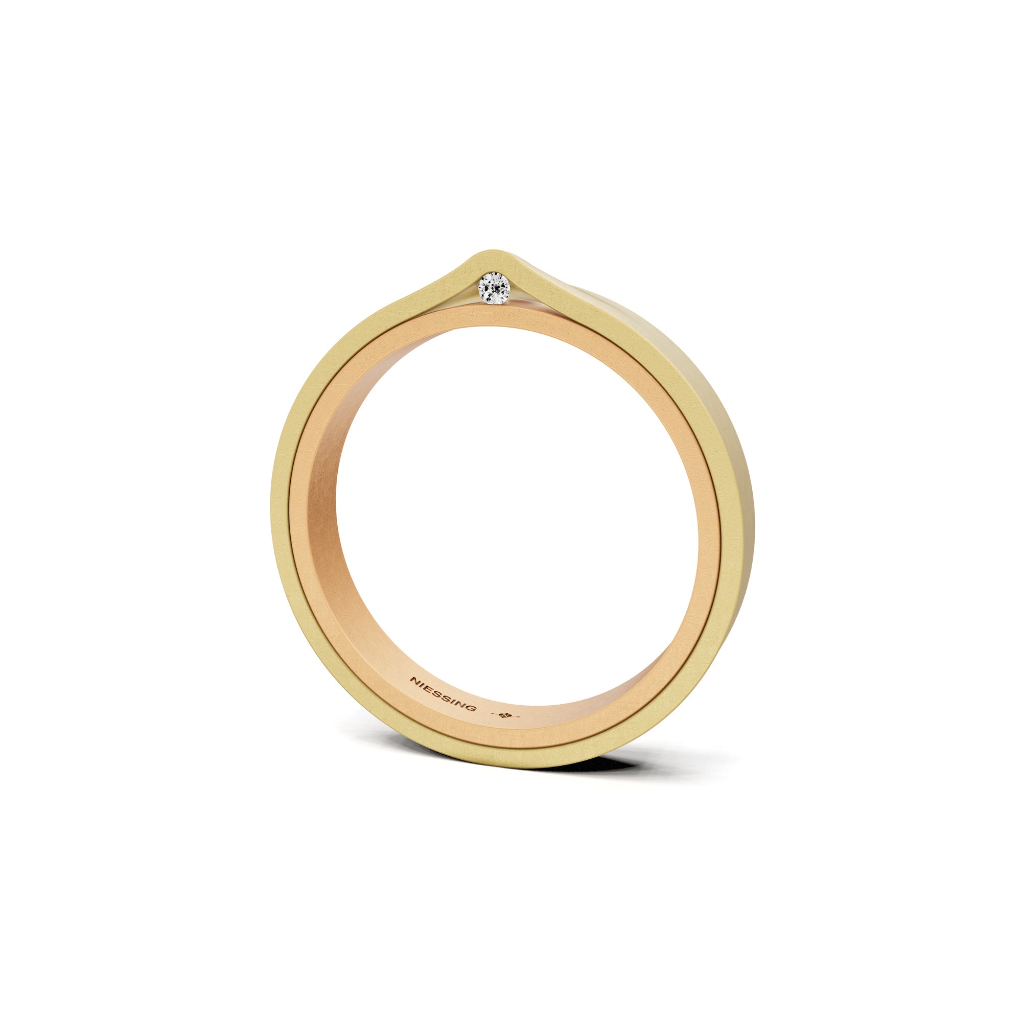 Niessing Refugium Trauring (N351536-3mm-nature-fr-cy) mit Diamant