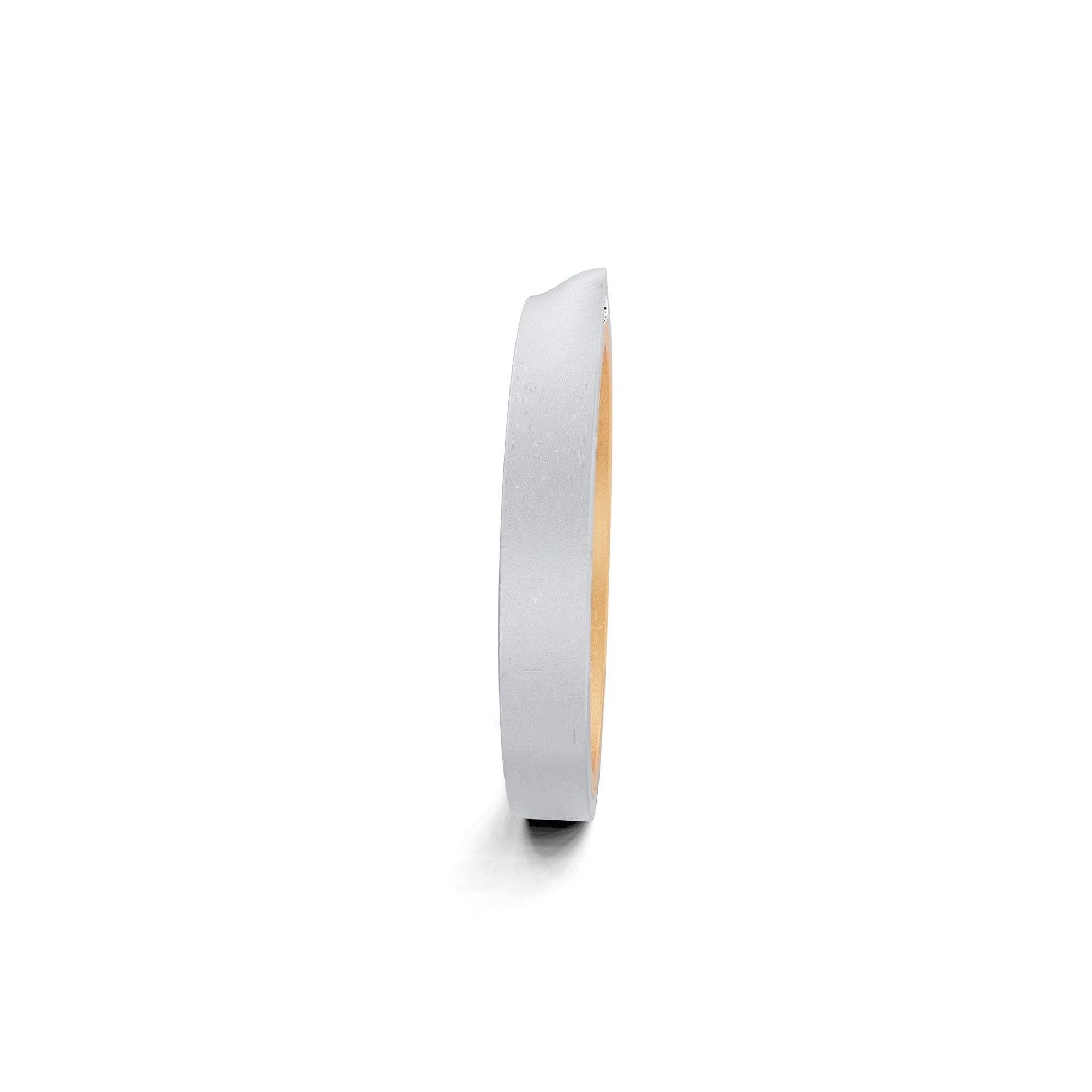 Niessing Refugium Trauring (N351536-3mm-nature-fr-pt) aus Platin mit Diamant