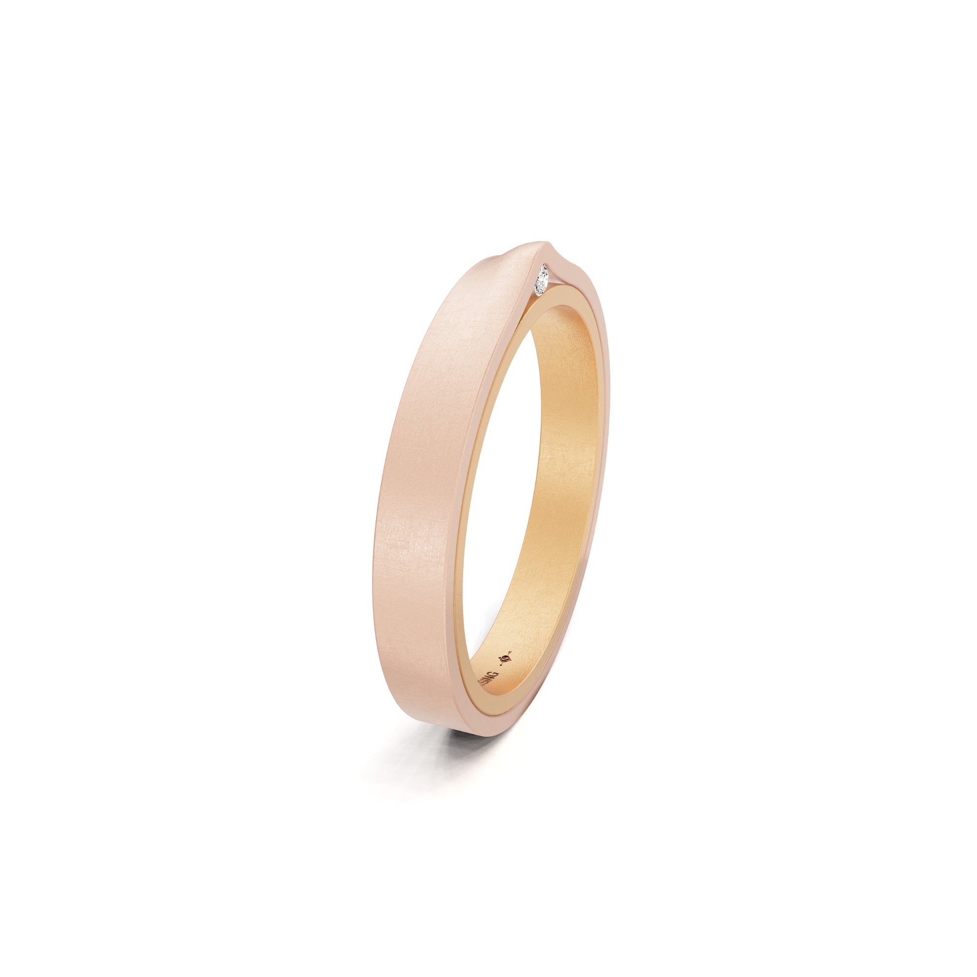 Niessing Refugium Trauring (N351536-3mm-nature-fr-sug) mit Diamant