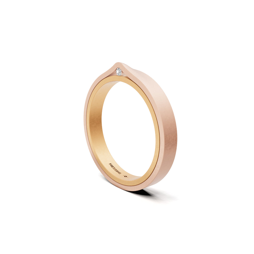 Niessing Refugium Trauring (N351536-3mm-nature-fr-sug) mit Diamant