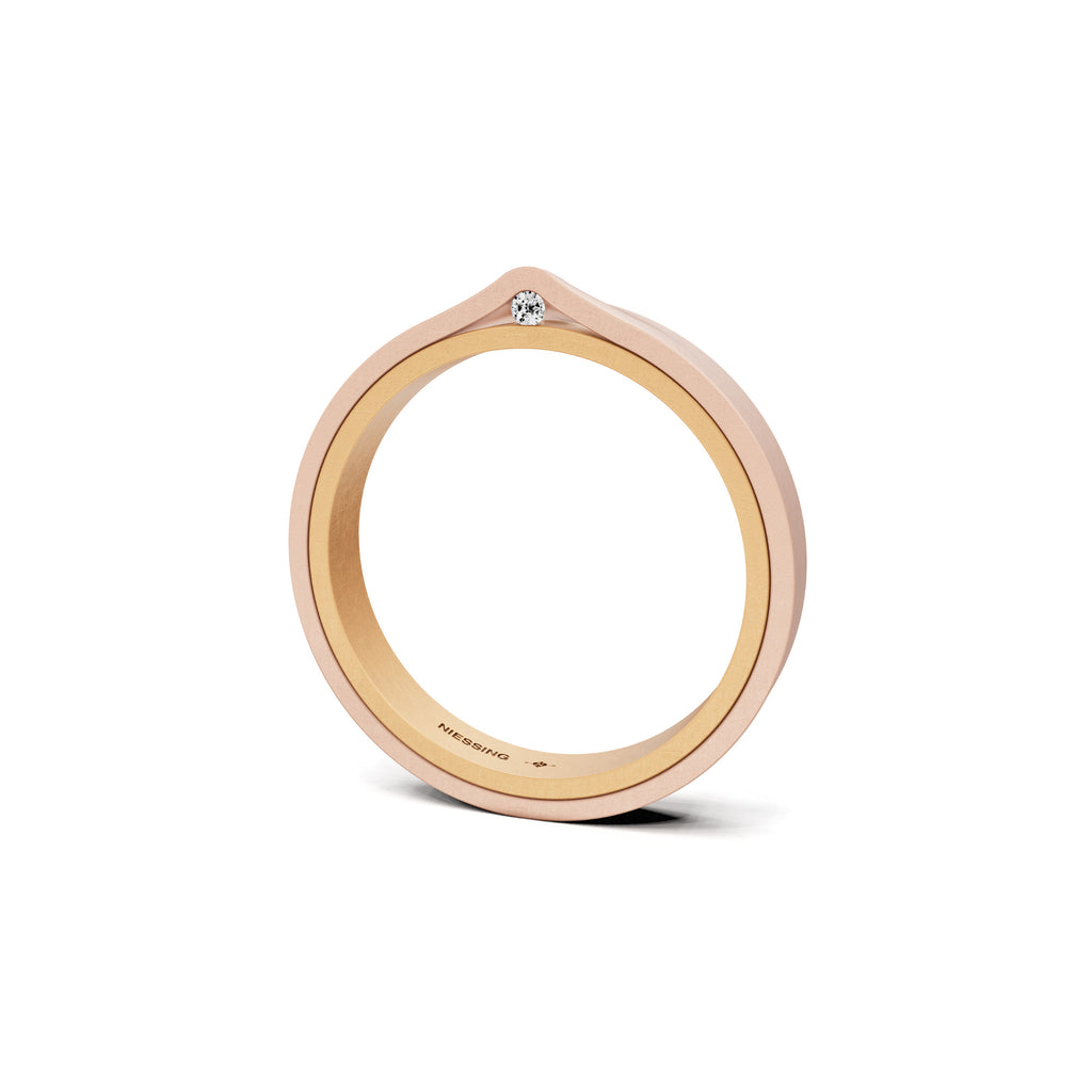 Niessing Refugium Trauring (N351536-3mm-nature-fr-sug) mit Diamant