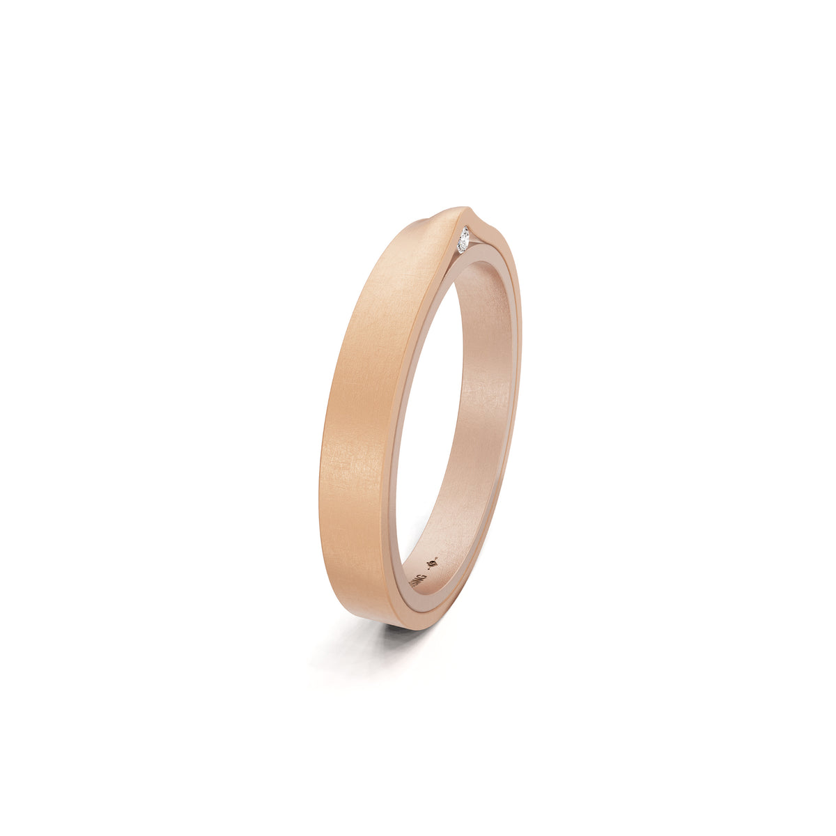Niessing Refugium Trauring (N351536-3mm-nature-rw-cr) mit Diamant