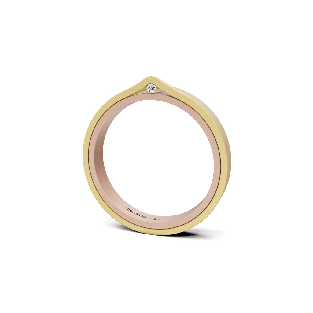 Niessing Refugium Trauring (N351536-3mm-nature-rw-cy) mit Diamant