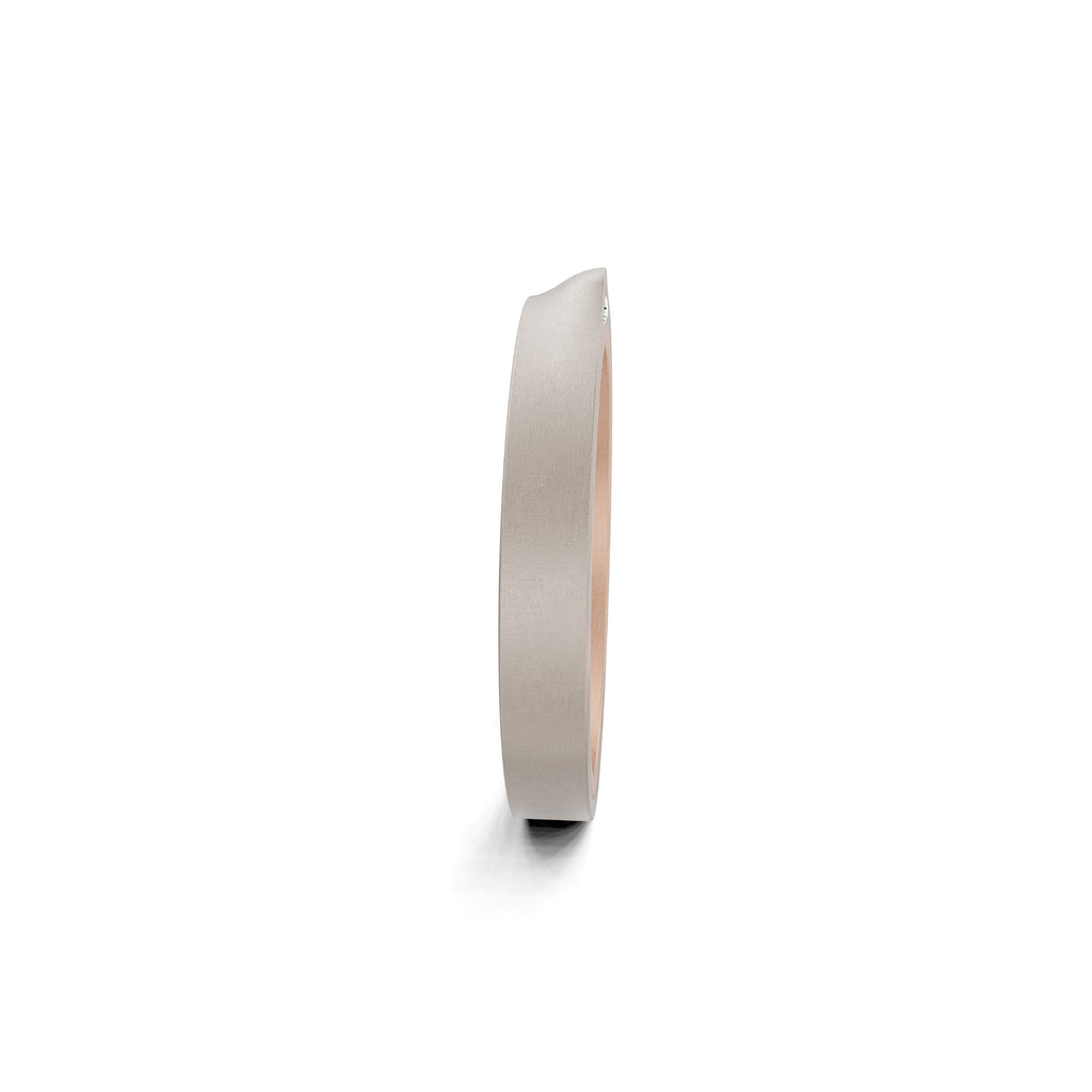 Niessing Refugium Trauring (N351536-3mm-nature-rw-fg) mit Diamant