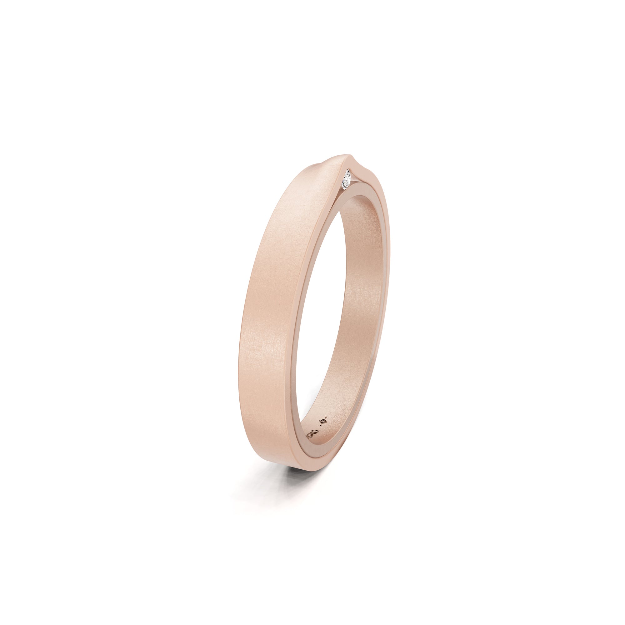 Niessing Refugium Trauring (N351536-3mm-nature-rw-sug) mit Diamant