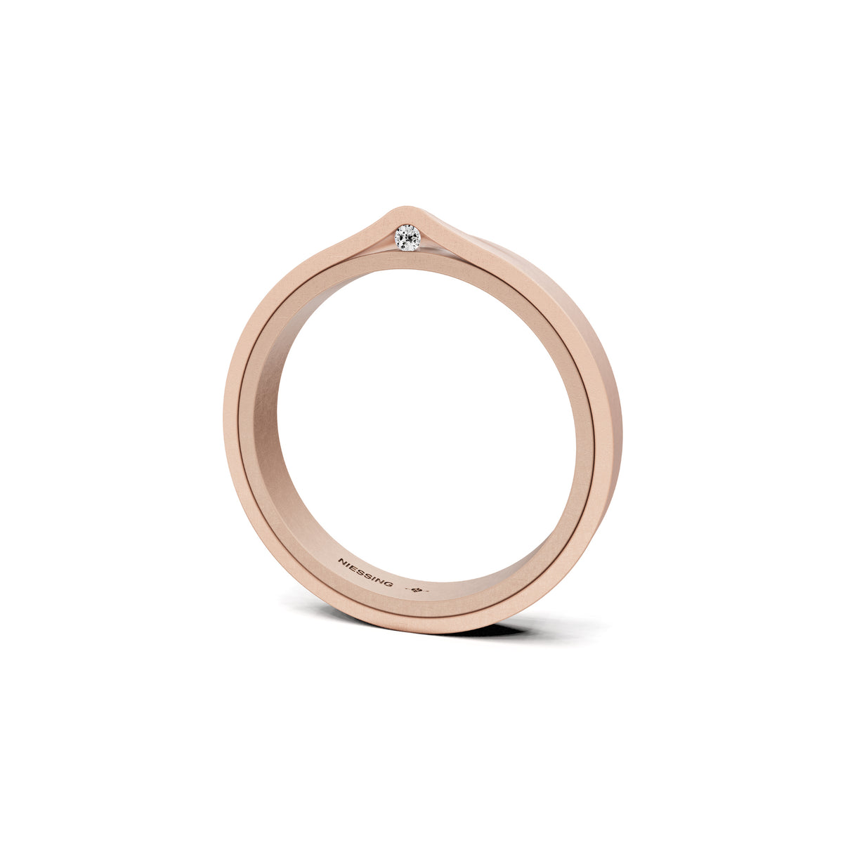 Niessing Refugium Trauring (N351536-3mm-nature-rw-sug) mit Diamant