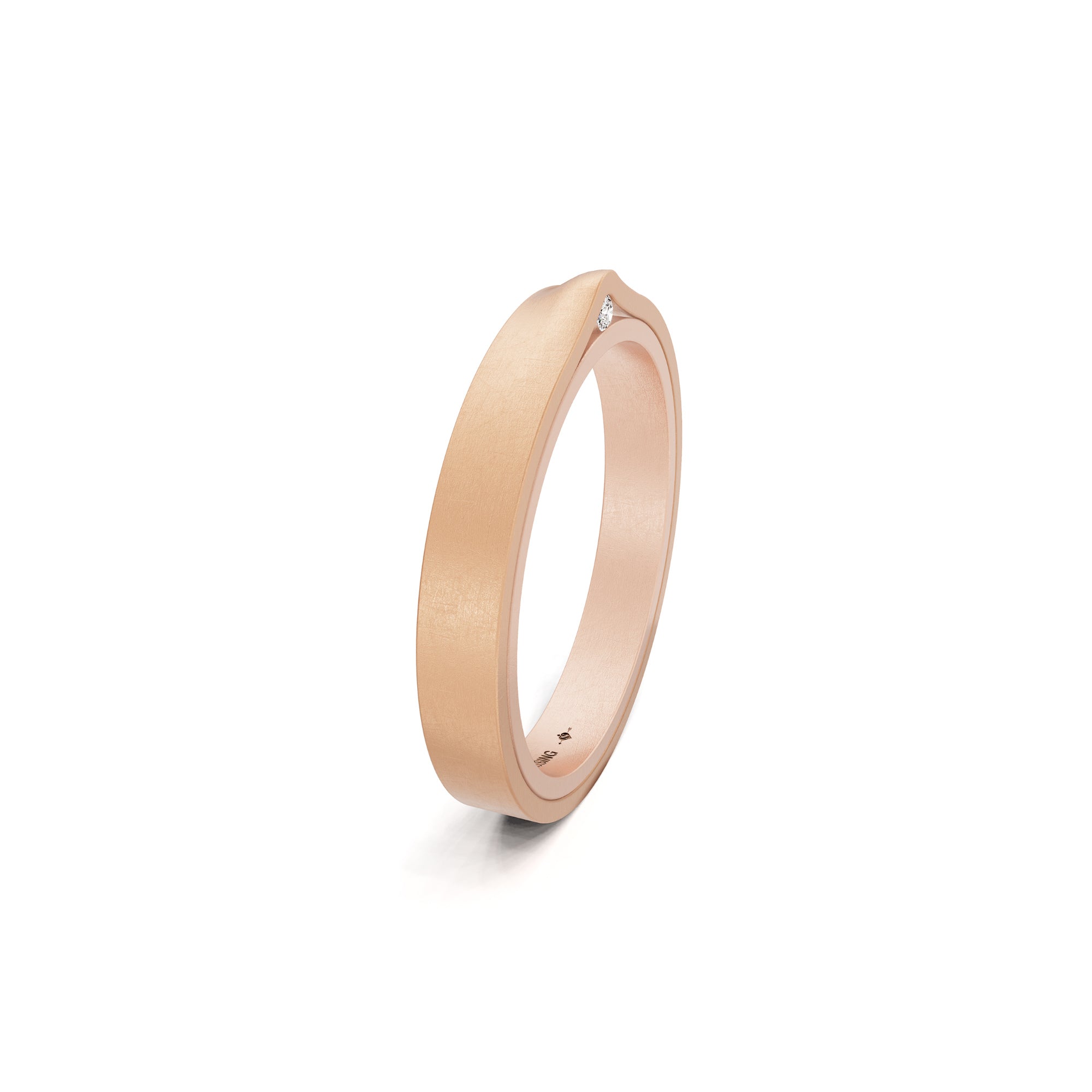 Niessing Refugium Trauring (N351536-3mm-nature-sug-cr) mit Diamant