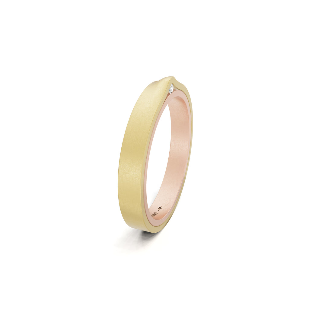 Niessing Refugium Trauring (N351536-3mm-nature-sug-cy) mit Diamant