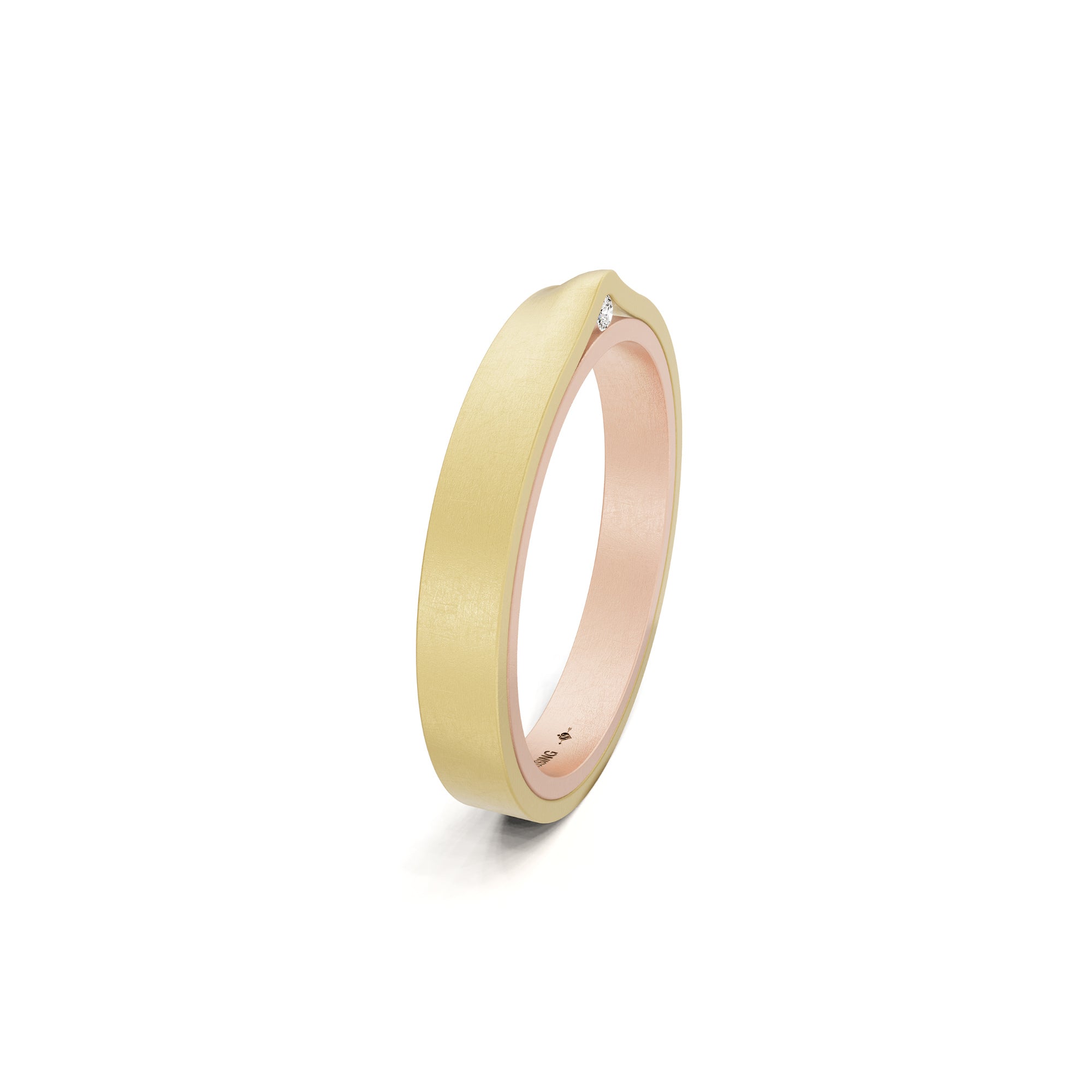Niessing Refugium Trauring (N351536-3mm-nature-sug-cy) mit Diamant